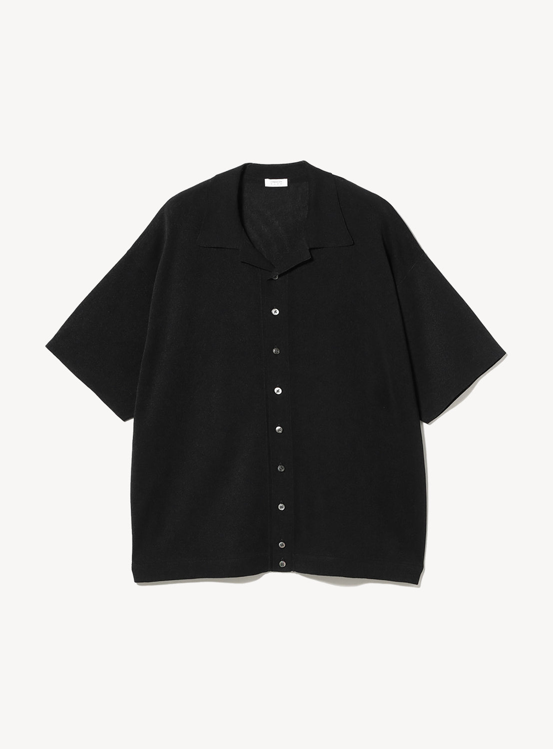 Washi Paper Open Collar Short Sleeve Shirt
