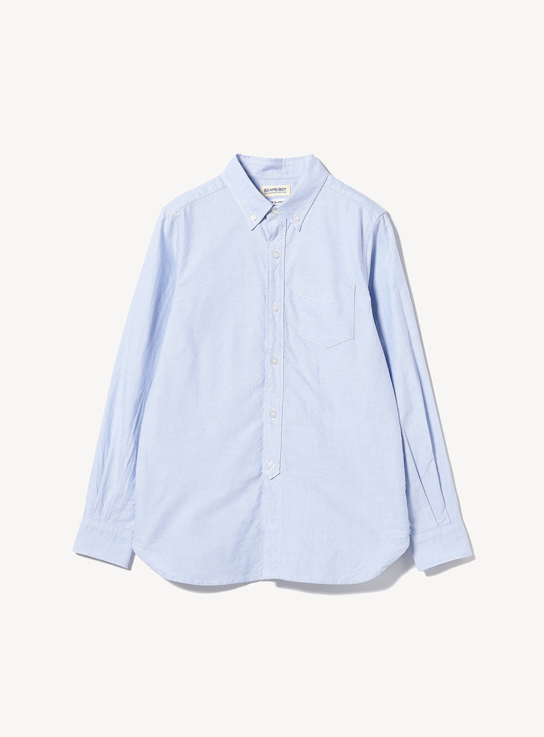 A blue oxford button-down shirt.