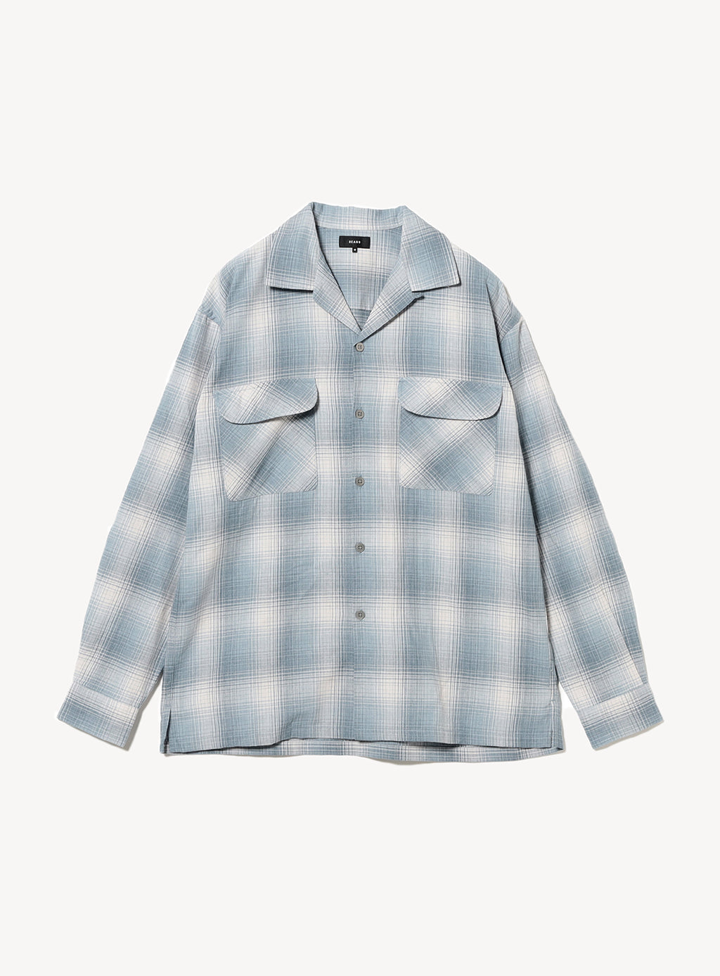 トップス MINEDENIM BD Ombre Check Open Collar SH Ombre Check Open Collar Shirt