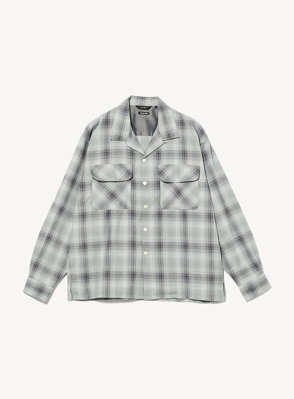 【schott】Open collar ombre check shirt Ombre Check Open Collar Shirt
