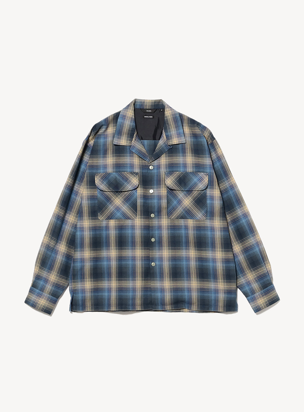 Ombre Check Open Collar Shirt Ombre Check Open Collar Shirt