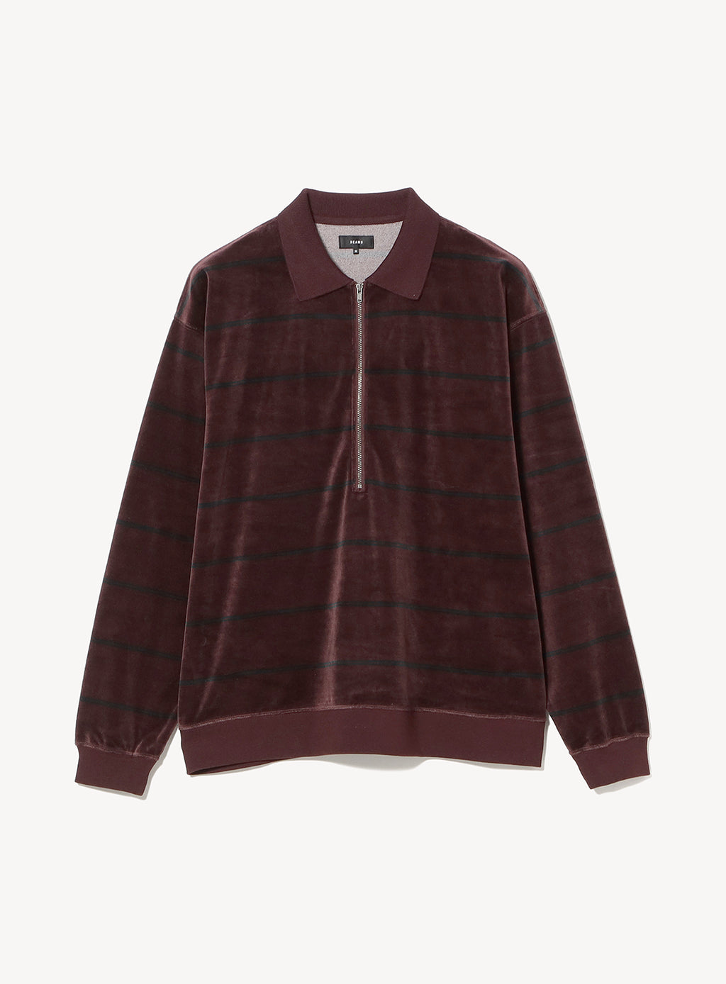Striped Velvet Polo Shirt