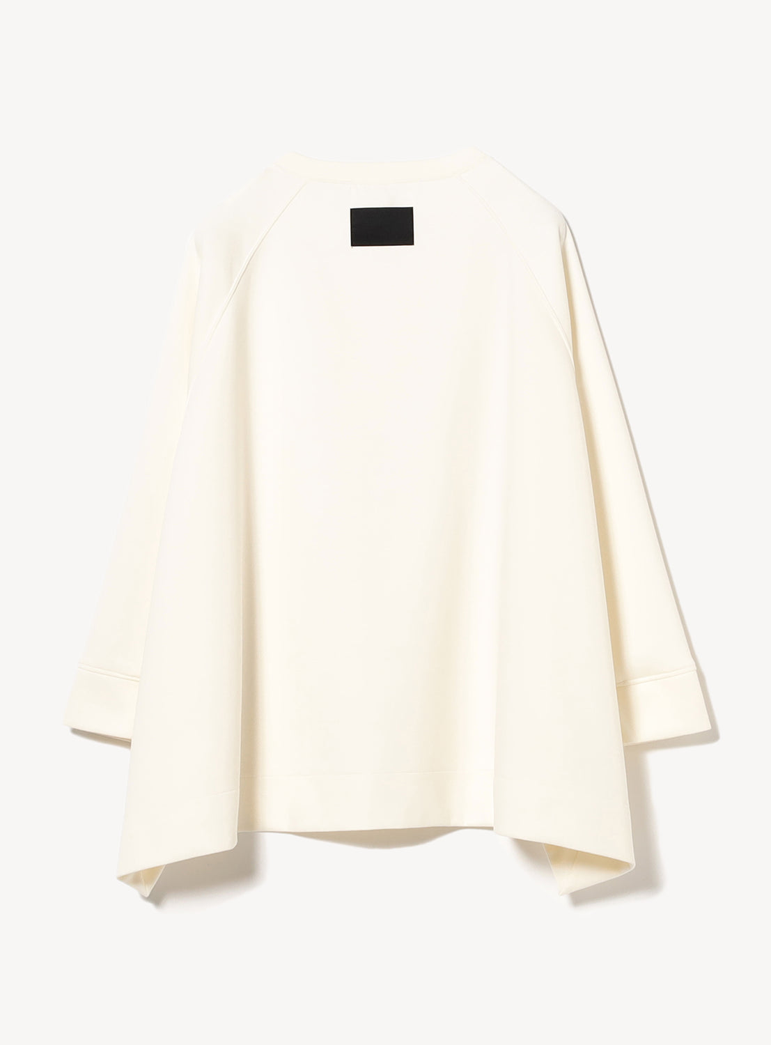 Back view of the off-white colored, relaxed fit sweatshirt.
