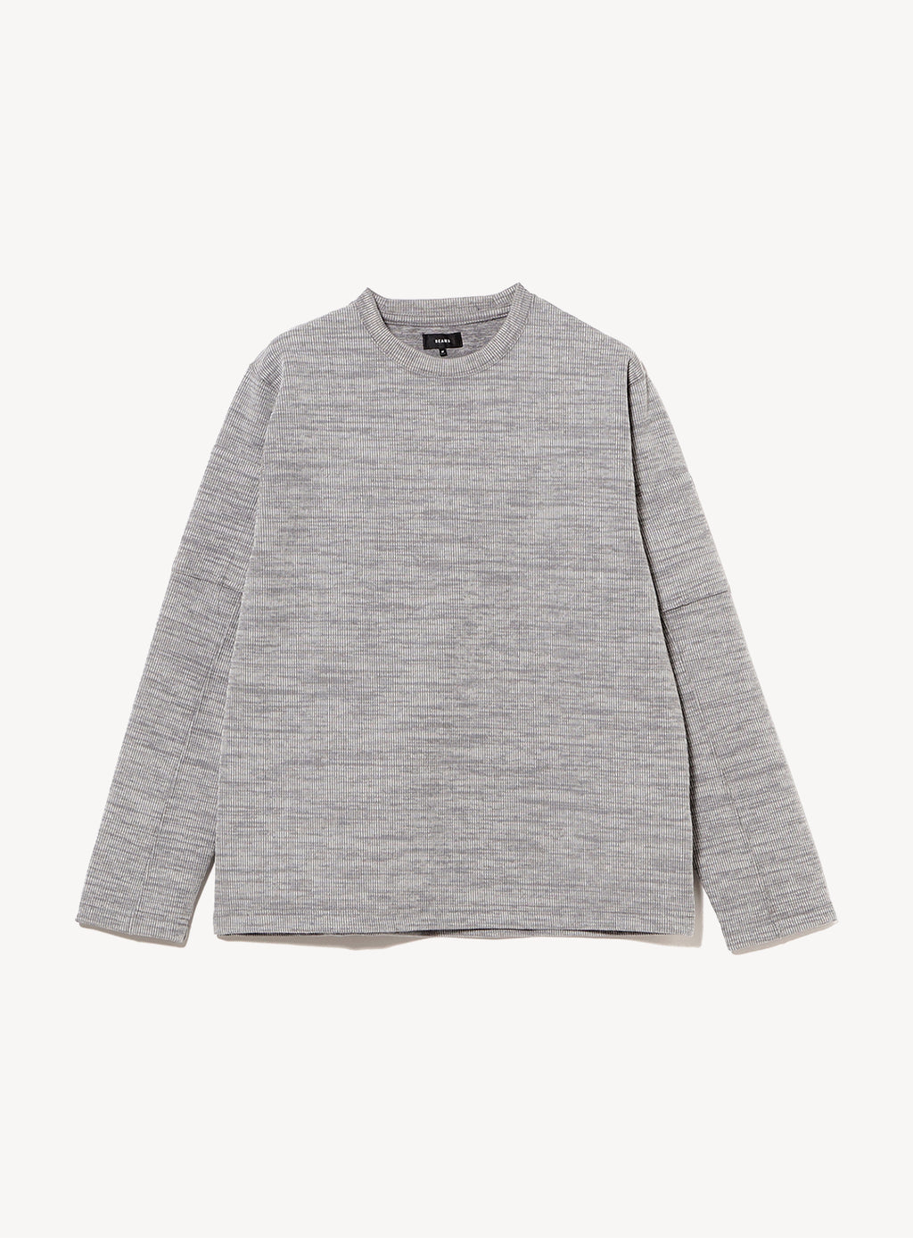 Double-Face Rib Knit Long-Sleeve Top