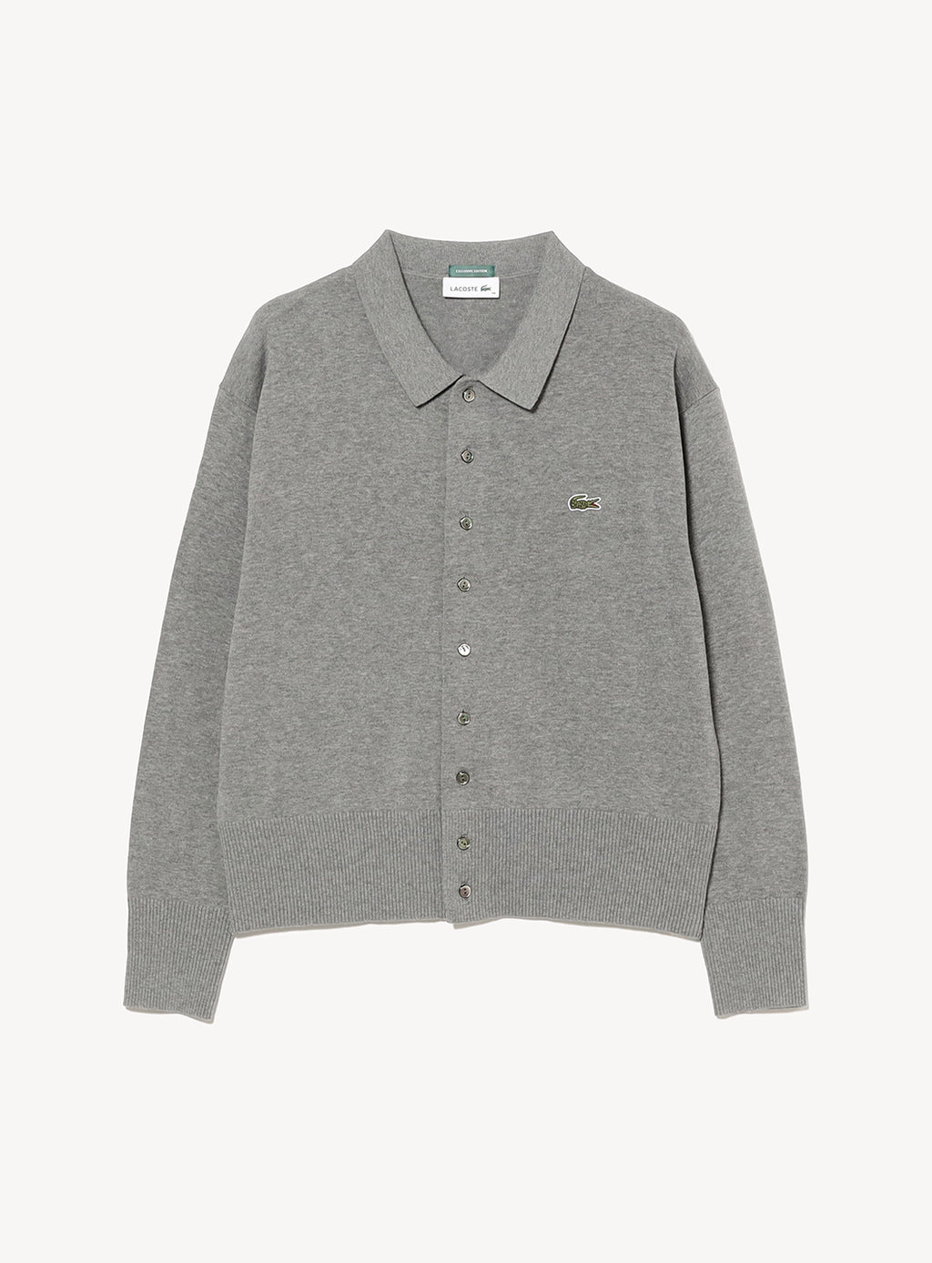 Exclusive] LACOSTE x BEAMS BOY Polo Cardigan