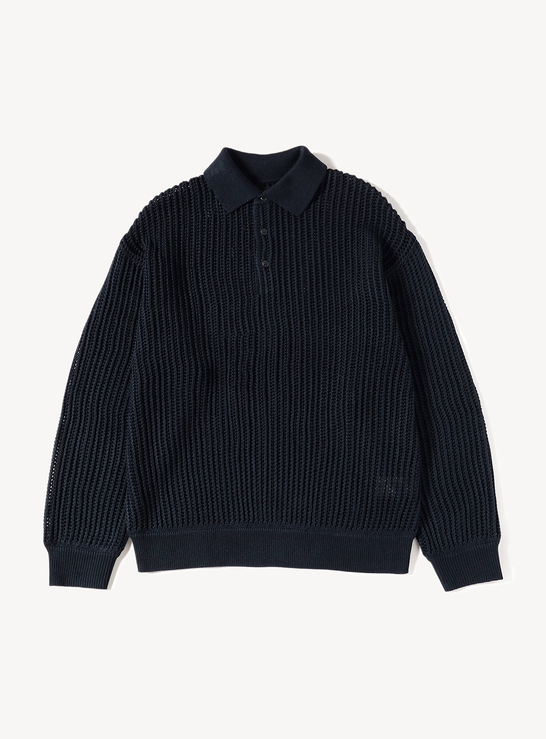 Mesh Knit Polo Shirt