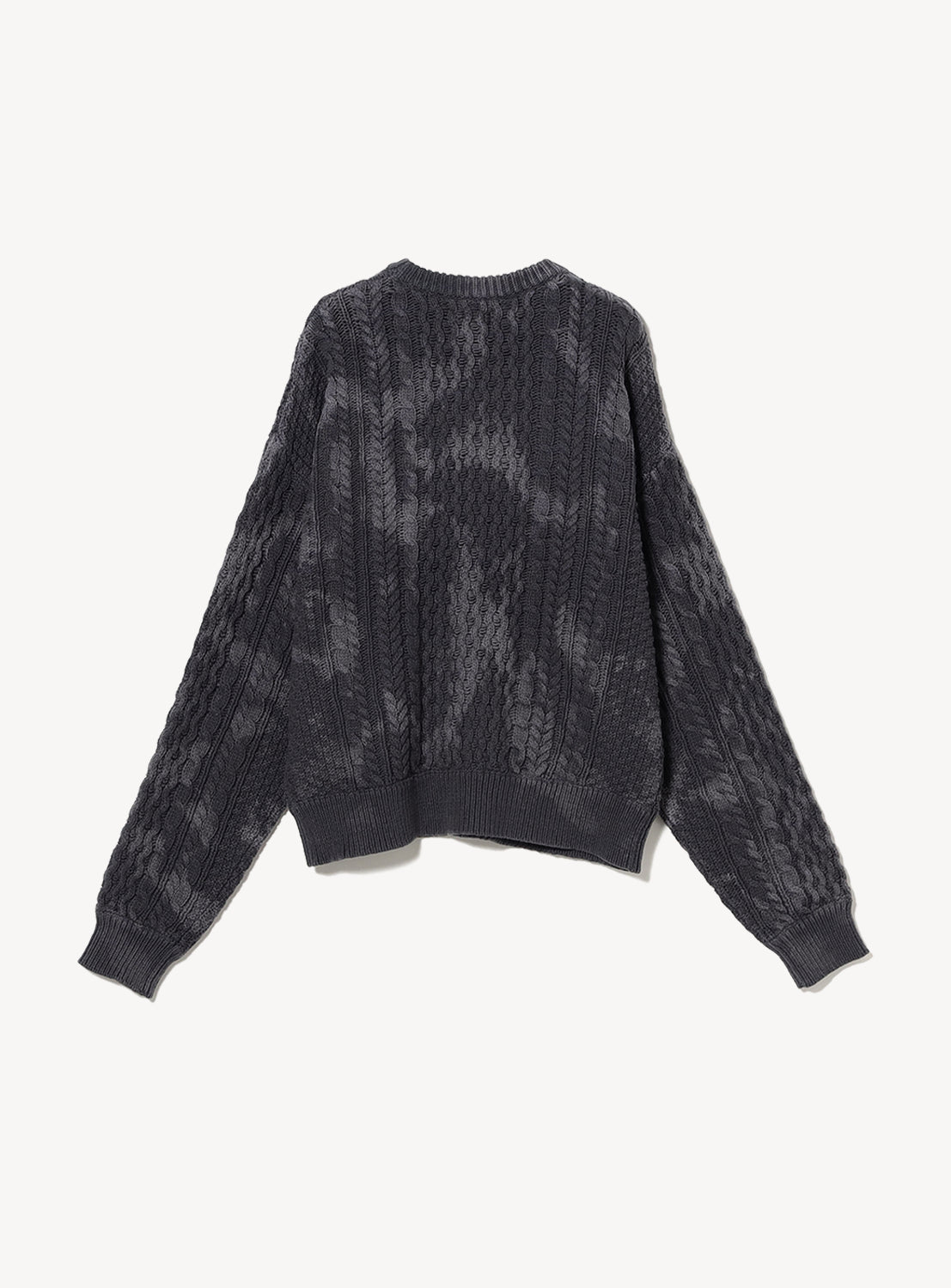 Wide Short Fit Aran Knit Shirt