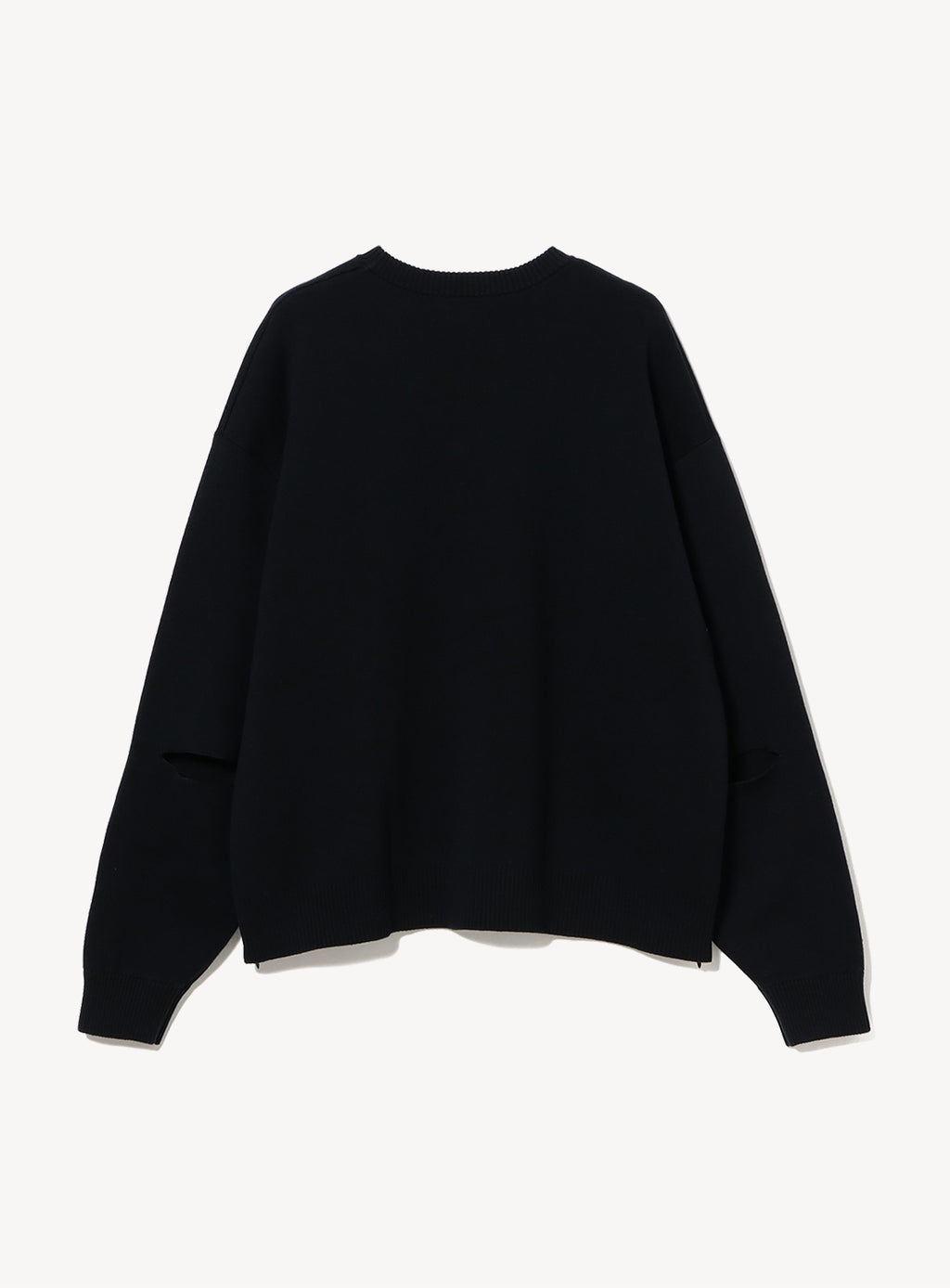 クルーネックSlit Knit Wide Short Fit 12G Slit Knit
