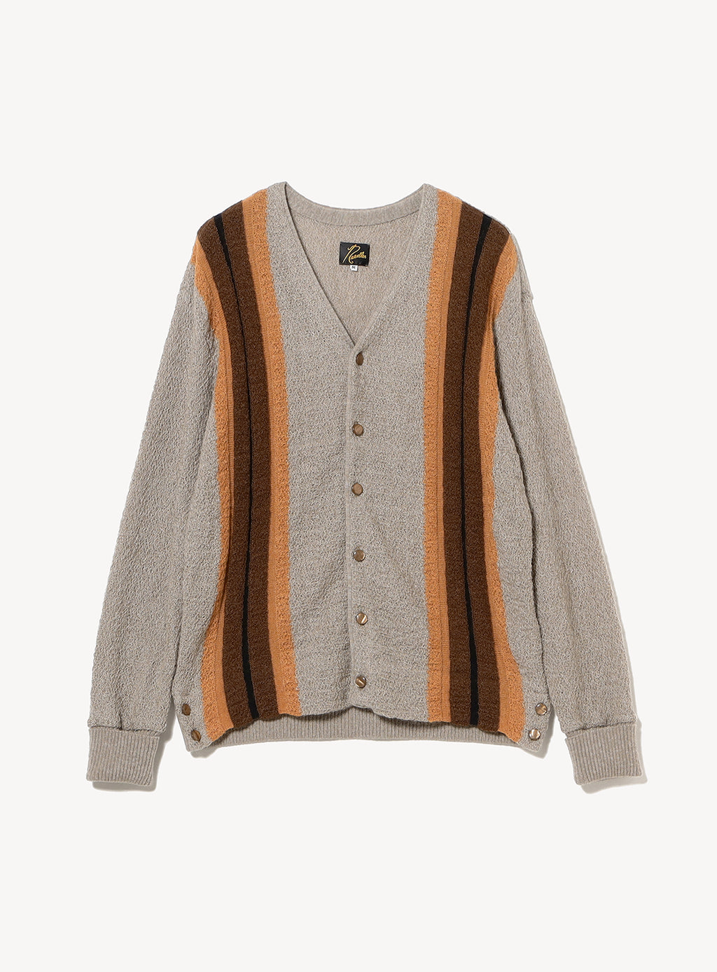 Crepe Weave Stripe Knit Cardigan