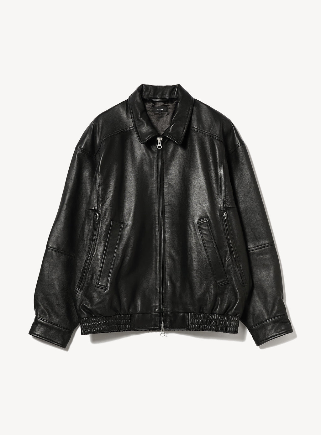 BEAMS ラムレザー ブラックレザーボンバージャケット 181555202_19.webp?v=1760996803