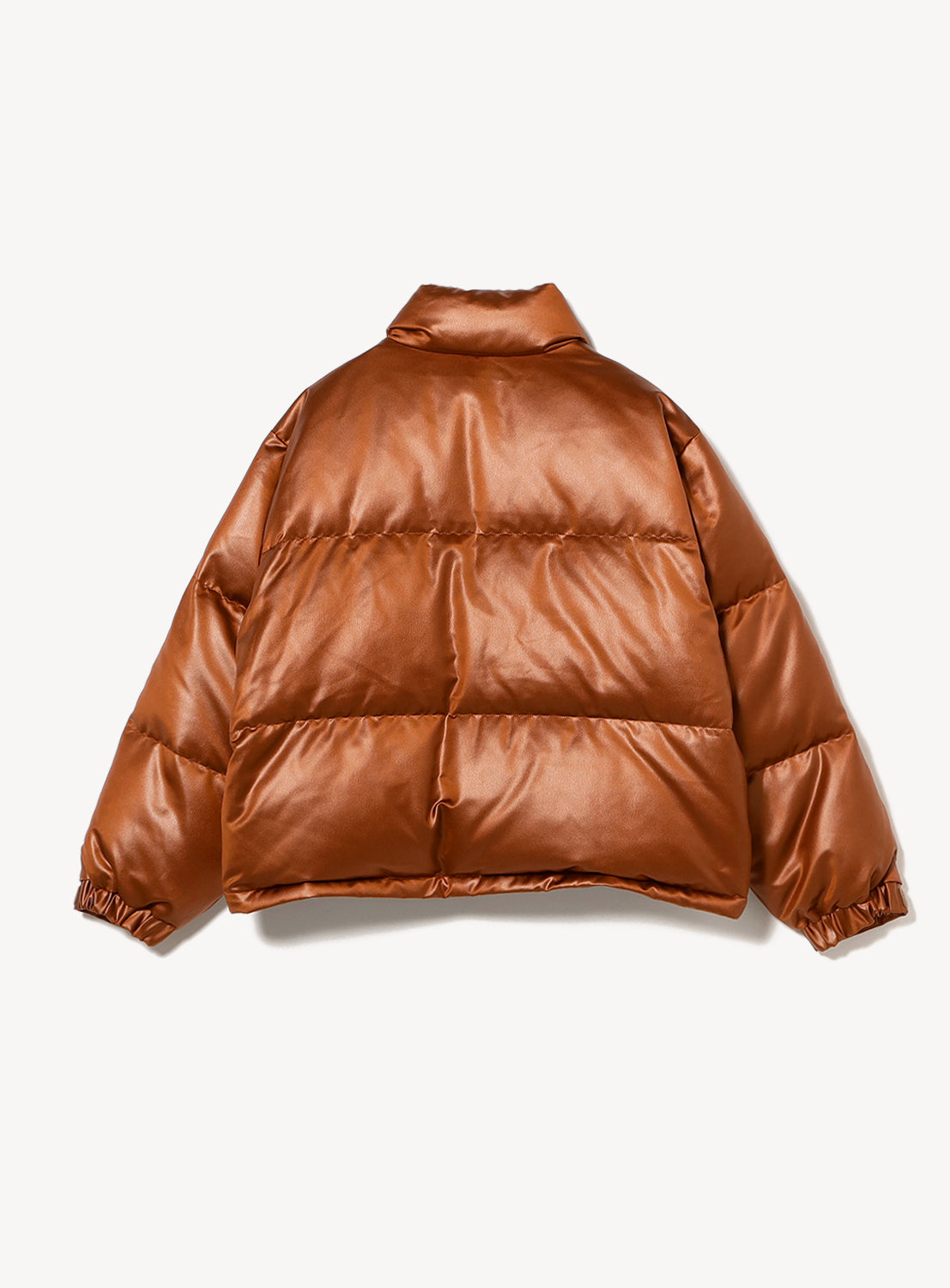 Leather Look Down Jacket