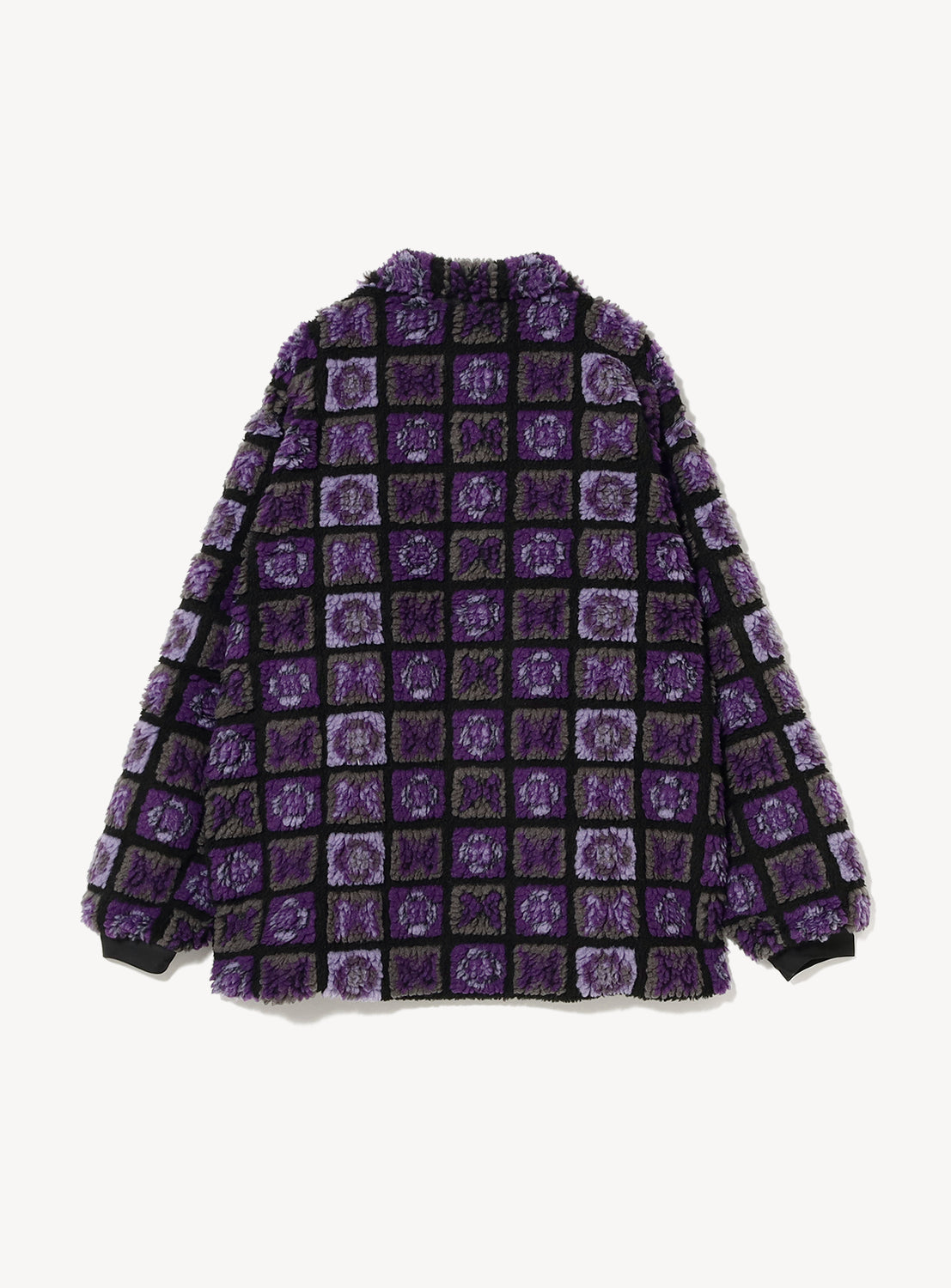 Papillon Plaid Pile Fur Jacket