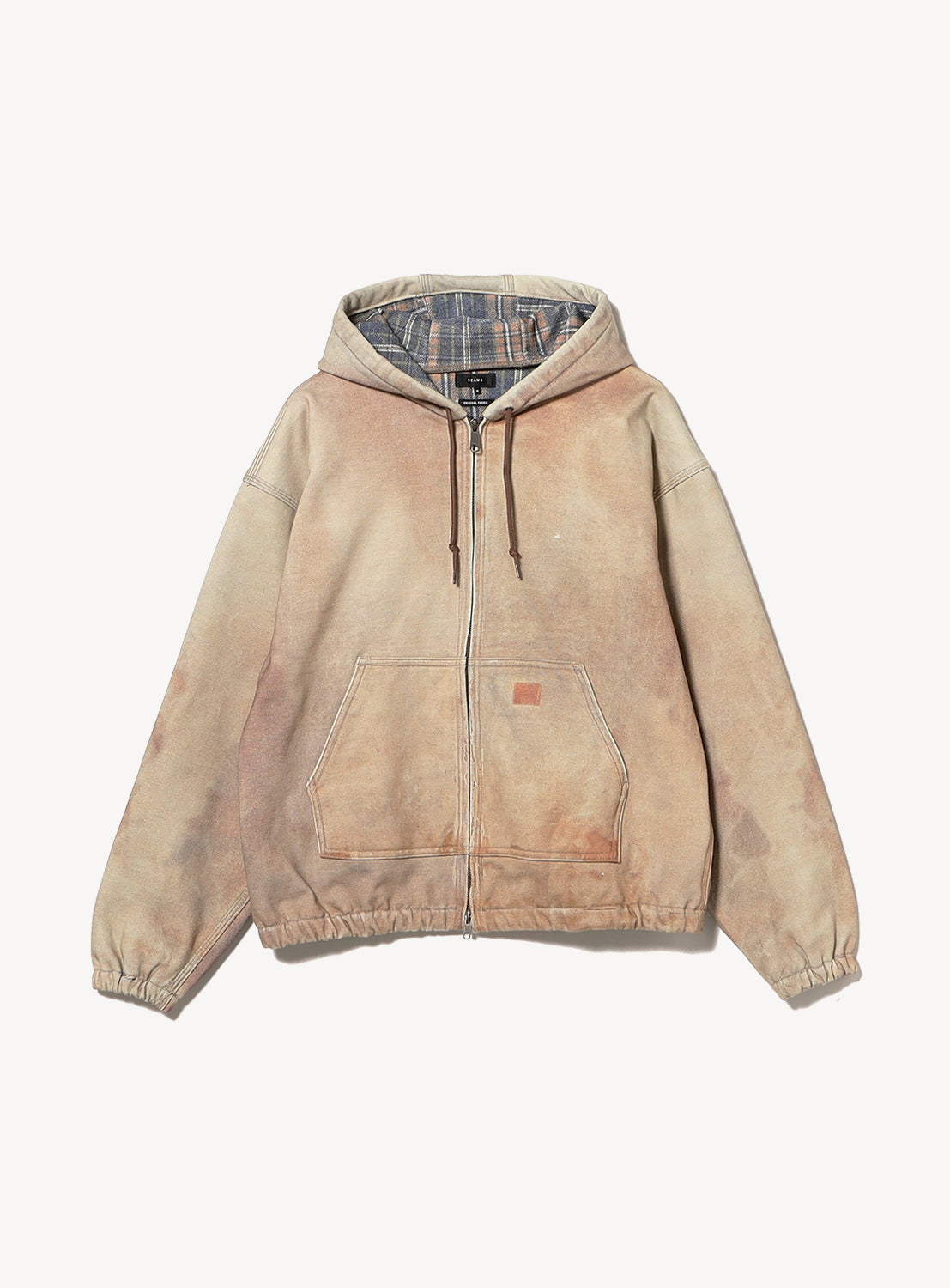 Mock Print Zip Hoodie