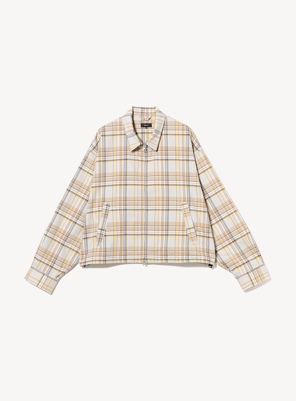 Tartan Plaid Wide Zip Jacket