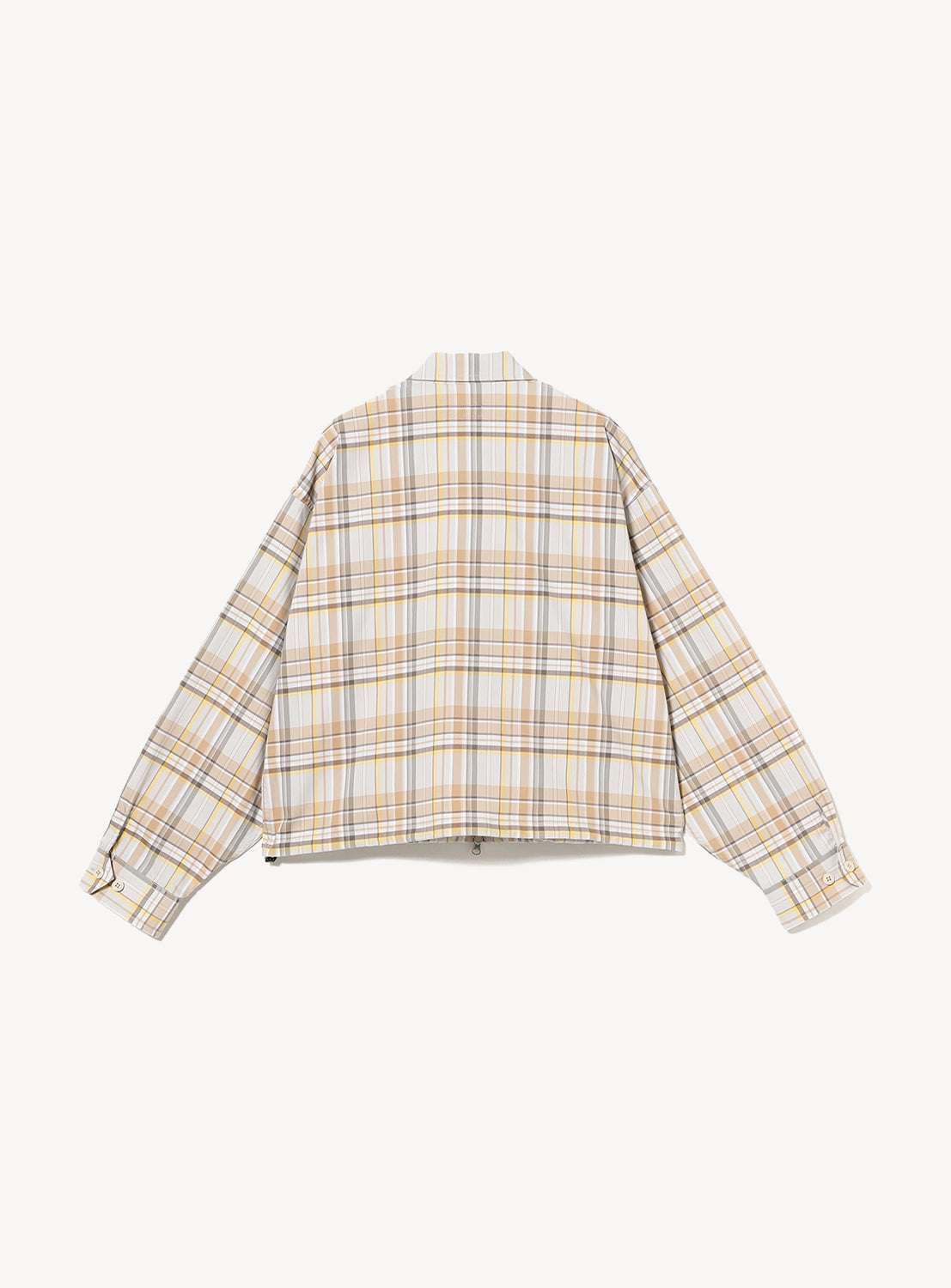Tartan Plaid Wide Zip Jacket