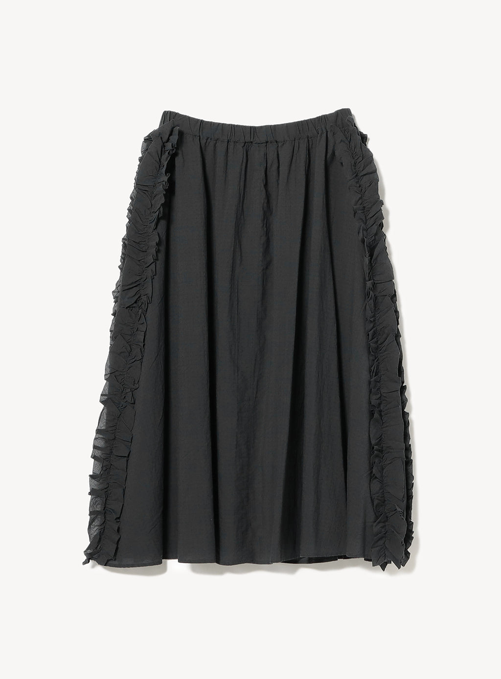 【DEHEVE】TWILL RUFFLE SKIRT Dobby Ruffle Skirt