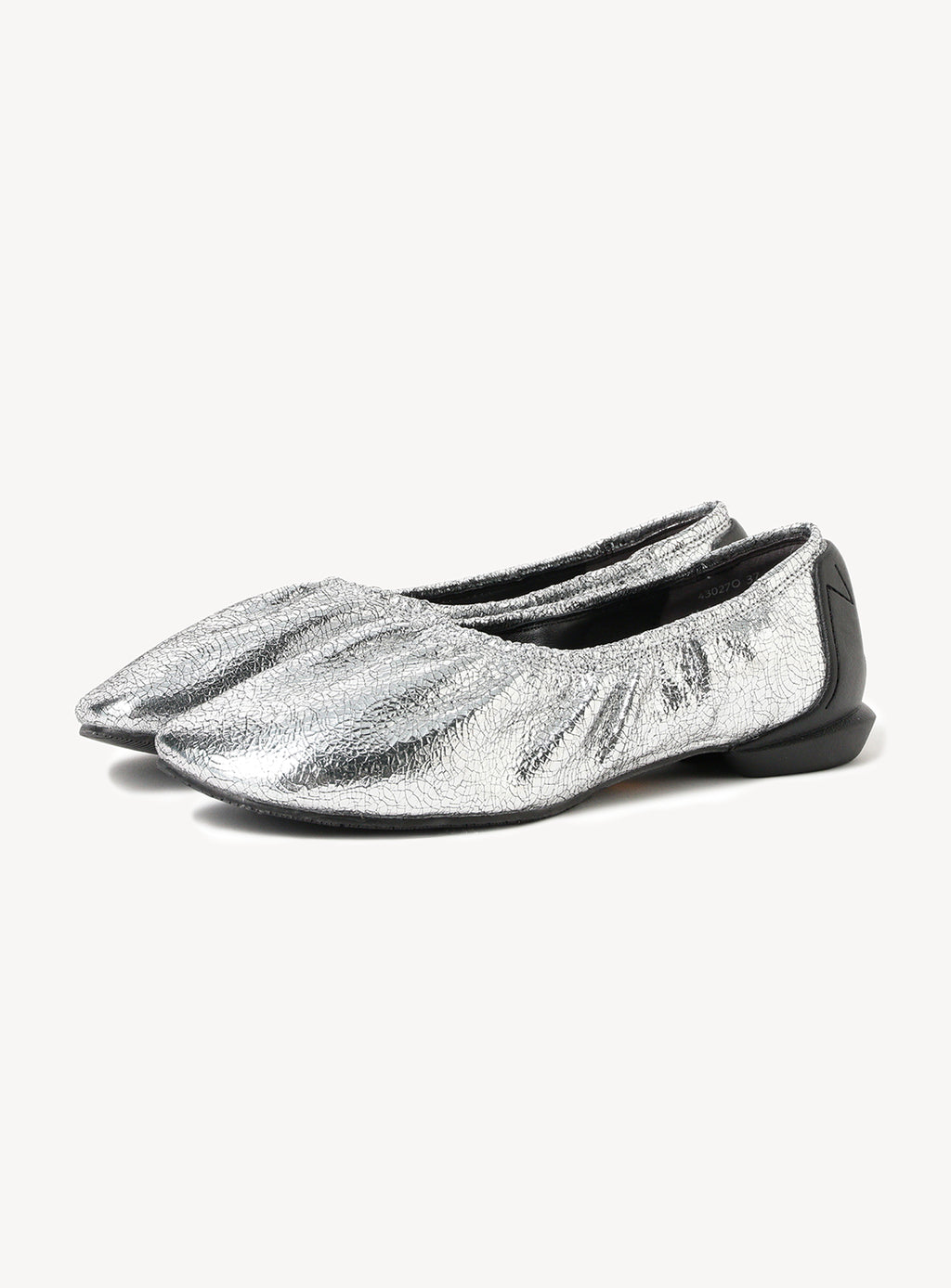 【新品未使用】SHISEI GATHER BALLET LIC 37 Gather Metallic Ballet Shoes
