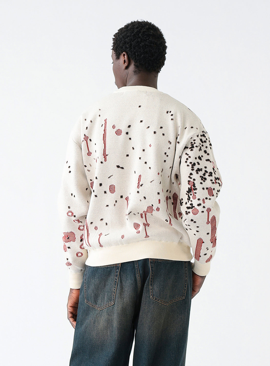 Jacquard Cotton Sweater