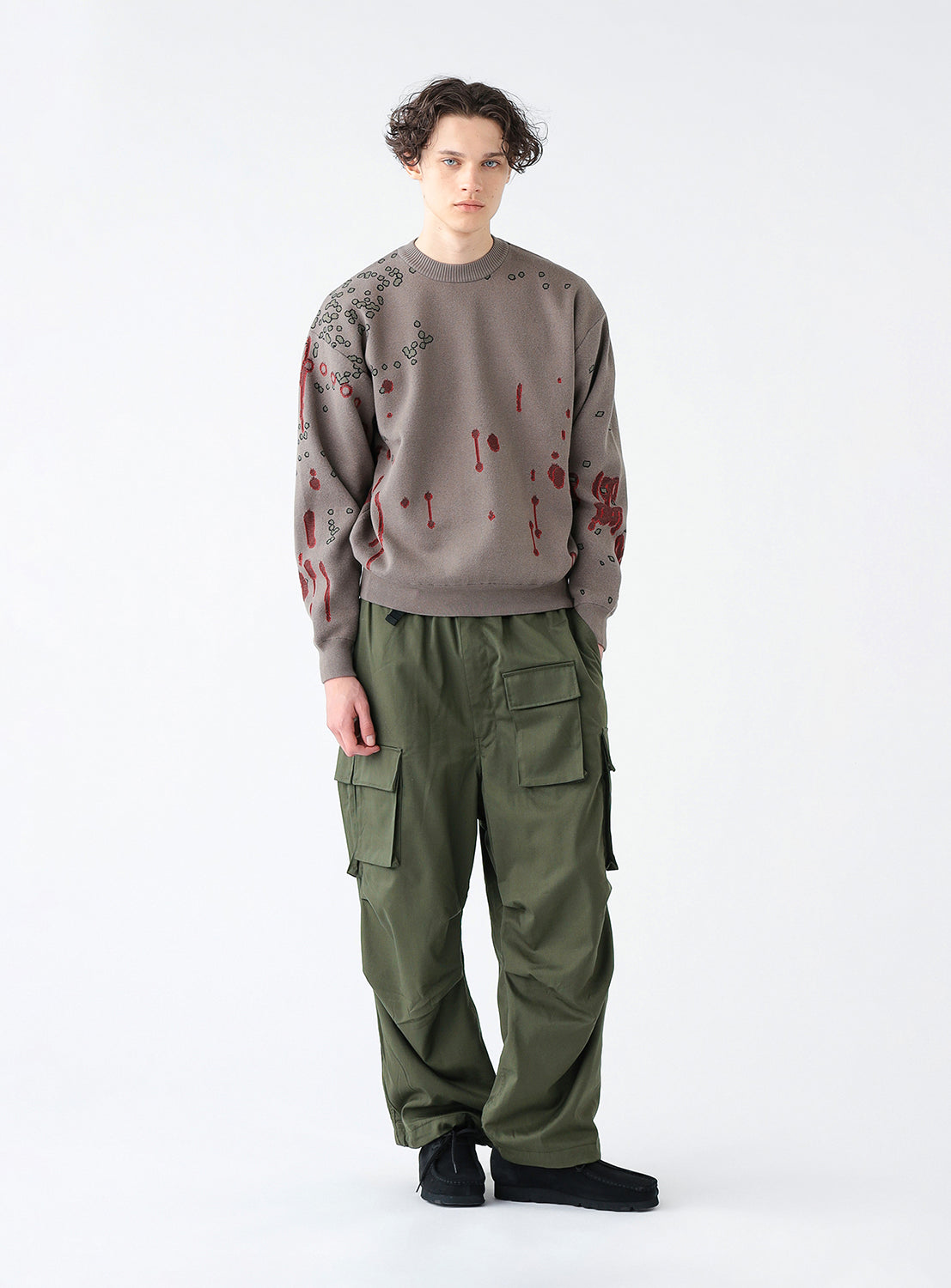 Jacquard Cotton Sweater
