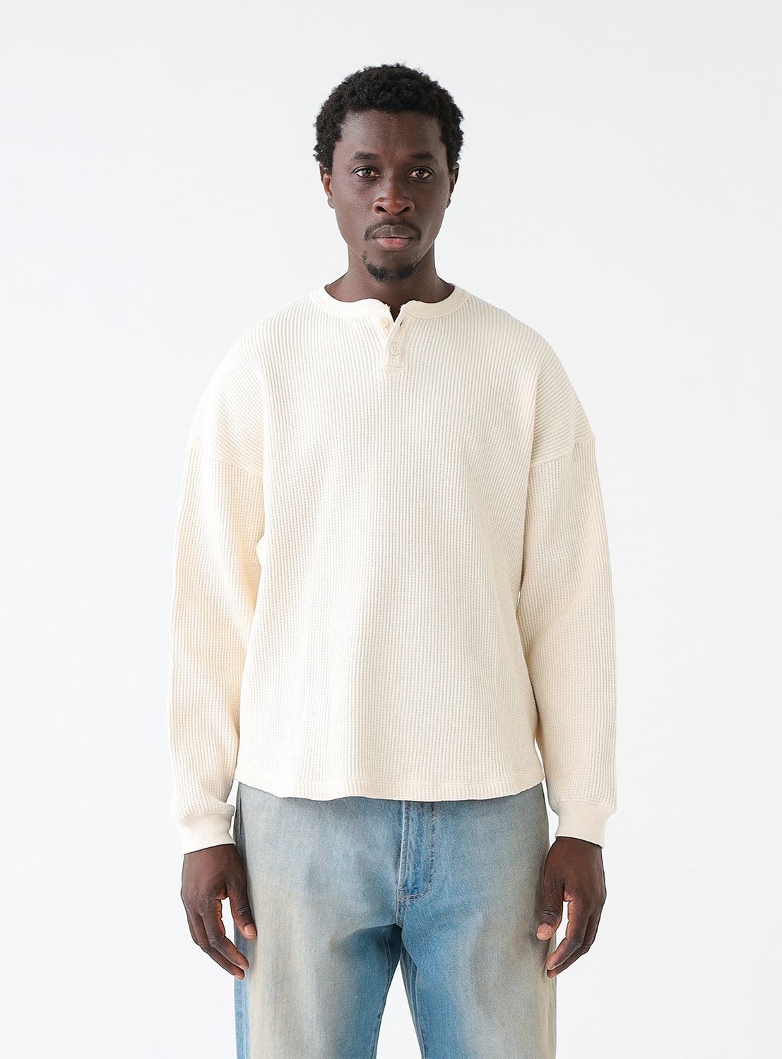Waffle Henley Long Sleeve