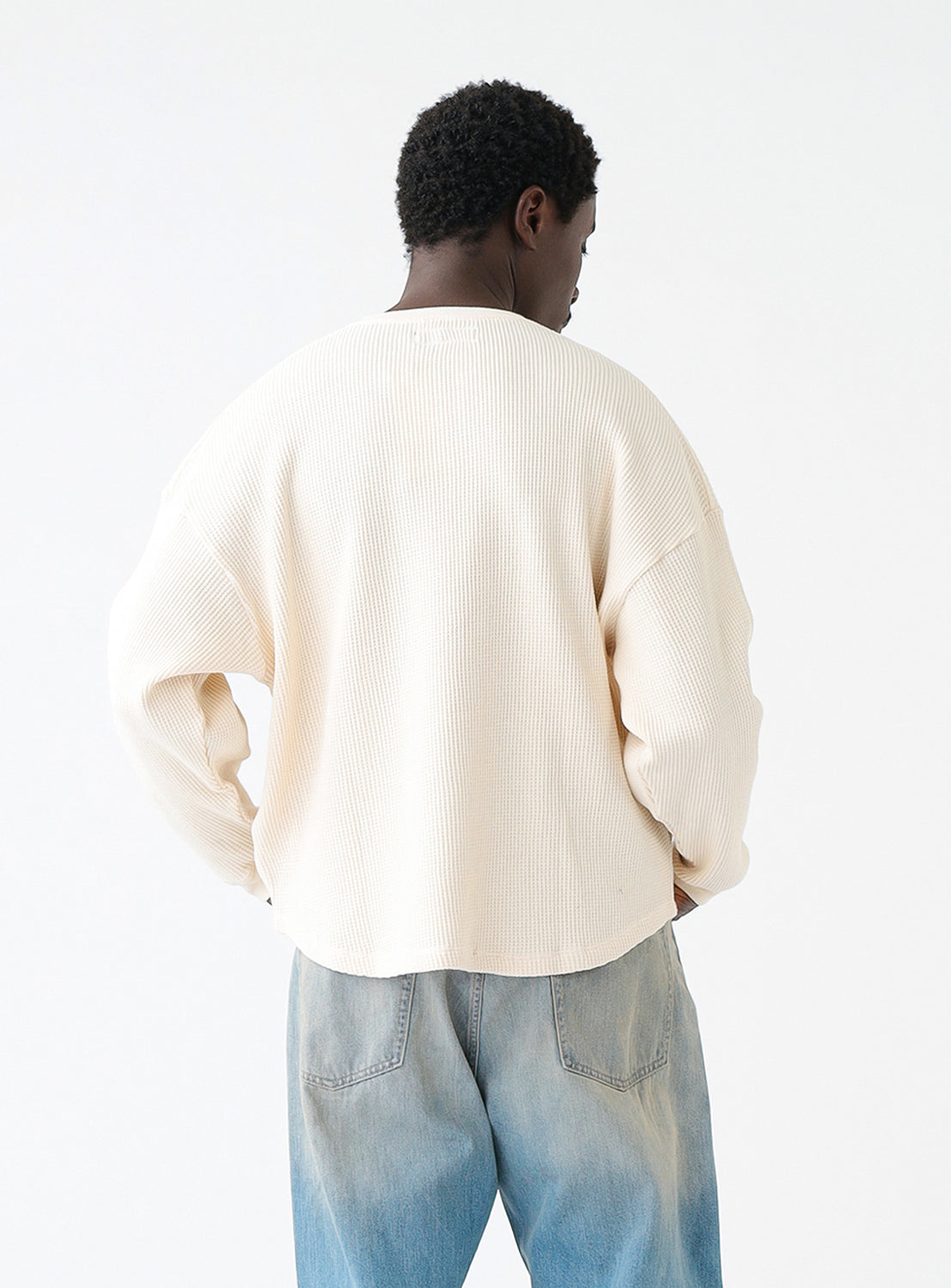 Waffle Henley Long Sleeve