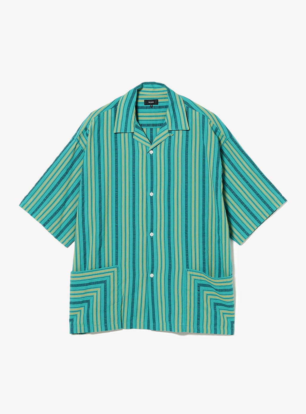 Dobby Stripe Open Collar Shirt Dobby Stripe Open Collar Shirt