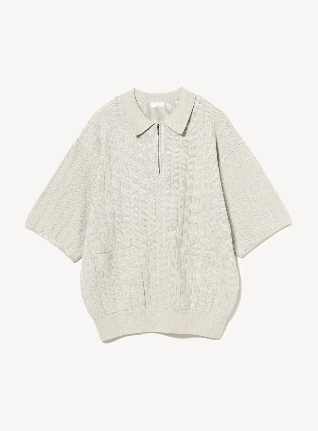 【sam】bibiy B. POLO KNIT Rib Half Zip Polo