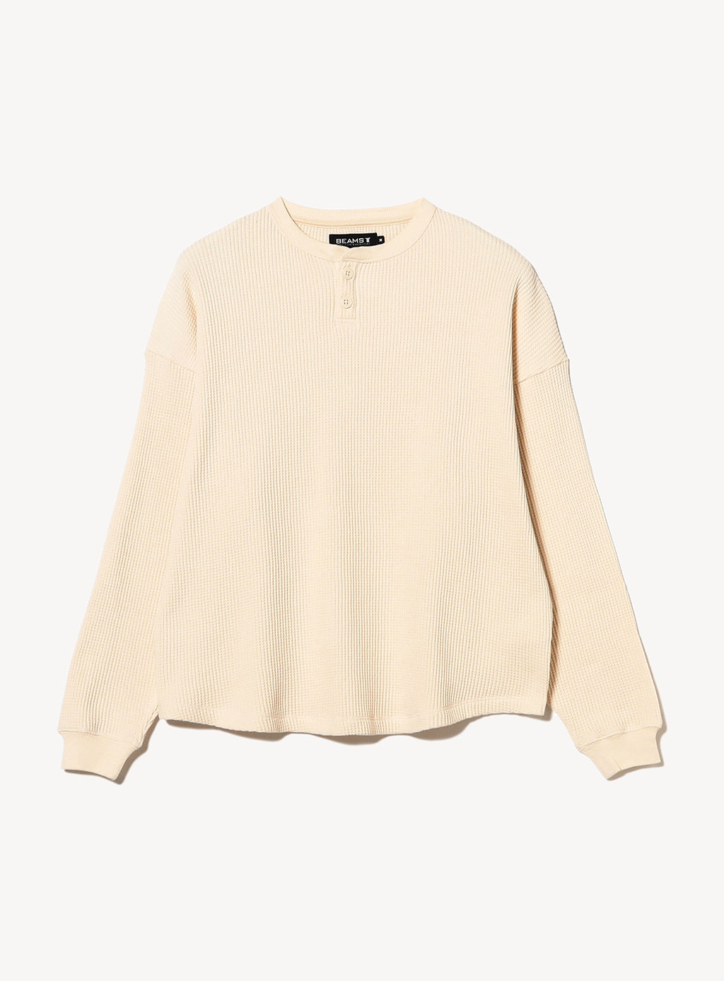 【hitomi1010】Ameri WAFFLE TOP hitomi1010】Ameri WAFFLE TOP Oversized Oatmeal Waffle Long