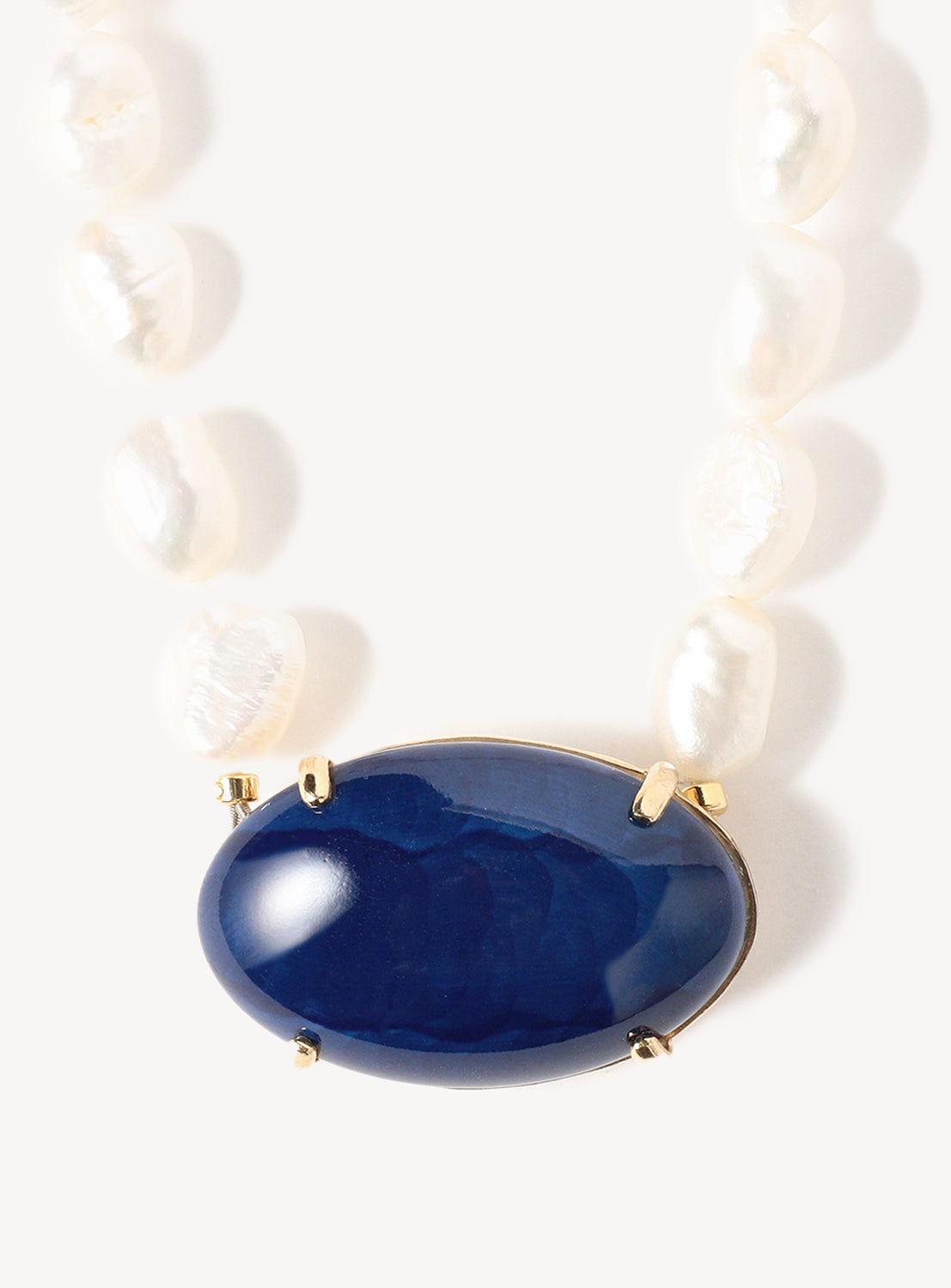 Arita Ware Motif Navy Pearl Short Necklace