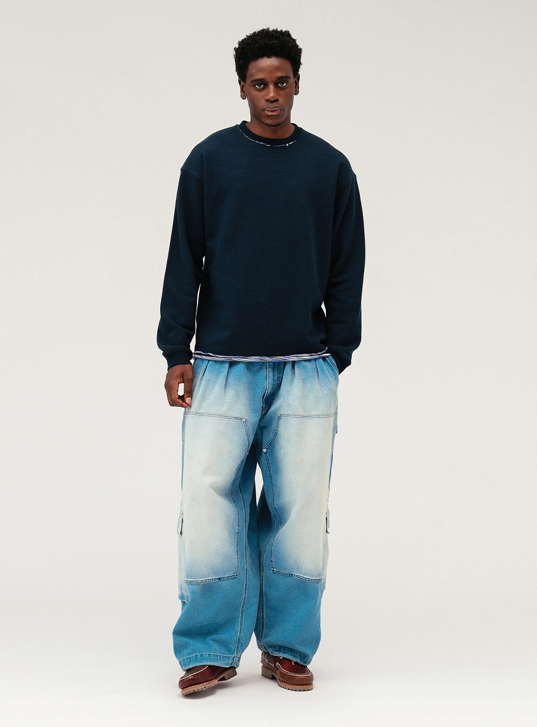 Double Knee Wide Cargo Pants