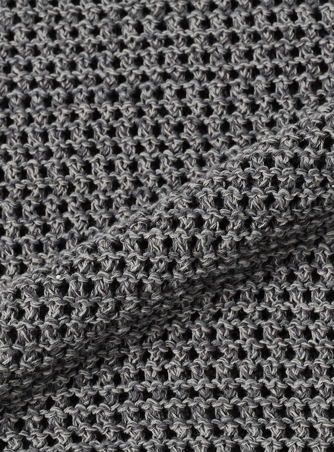 Heathered Mesh Crewneck Knit