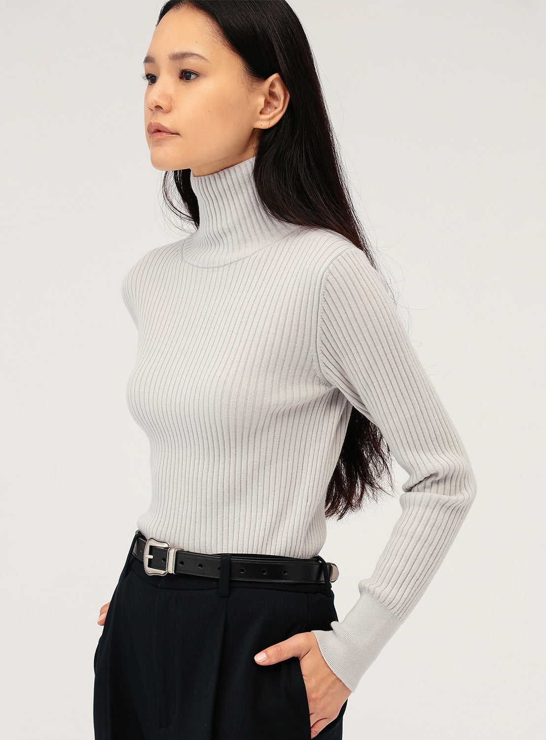 Cashmere Blend Turtleneck Knit