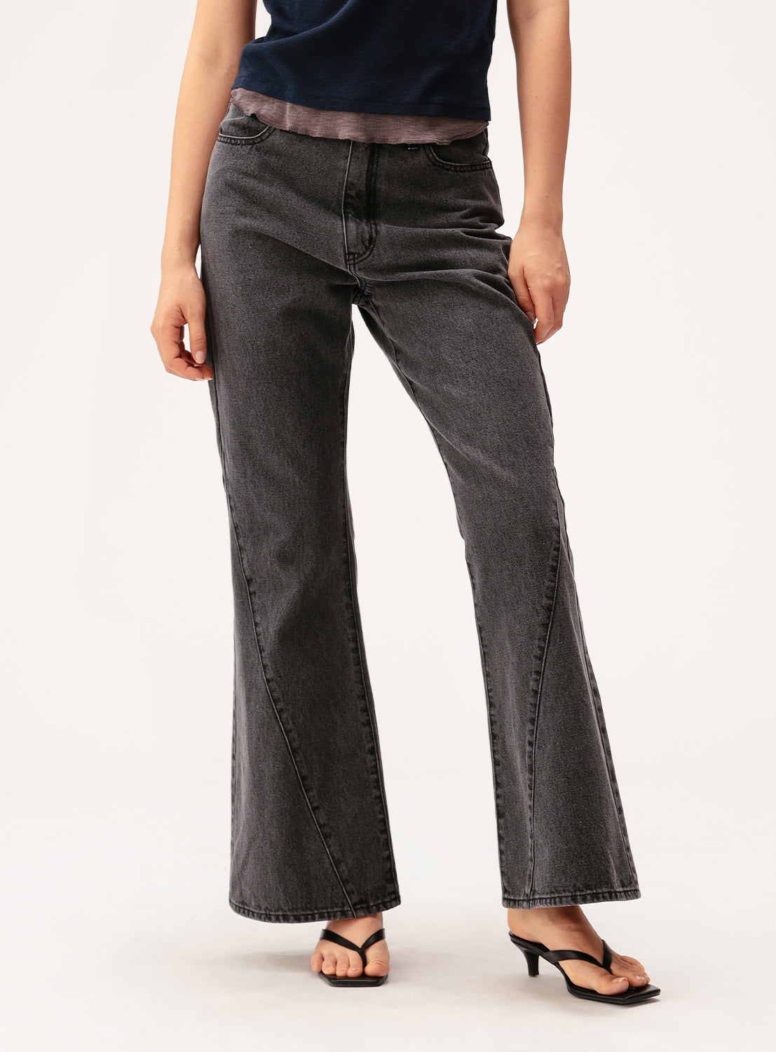 Denim Flared Pants