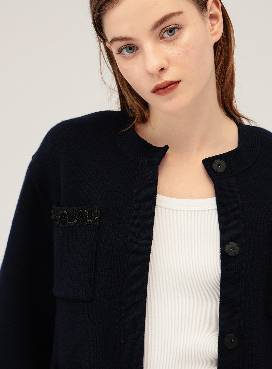 3 Gauge Wool Jacket Cardigan
