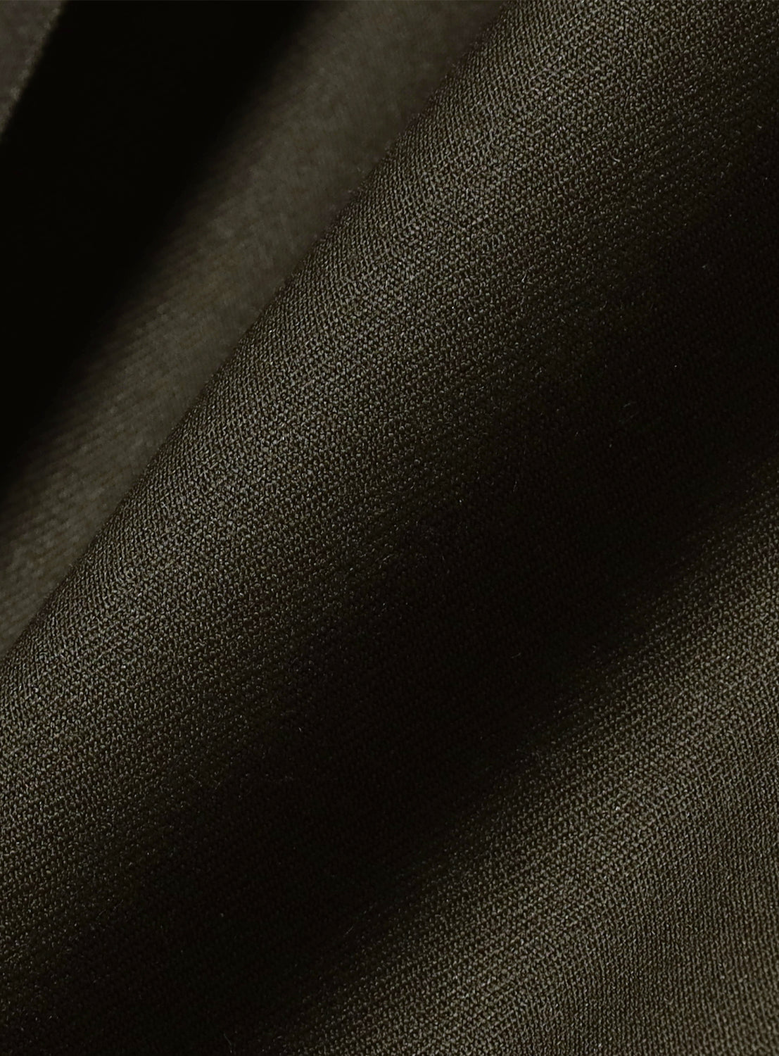 Close-up of the khaki material.