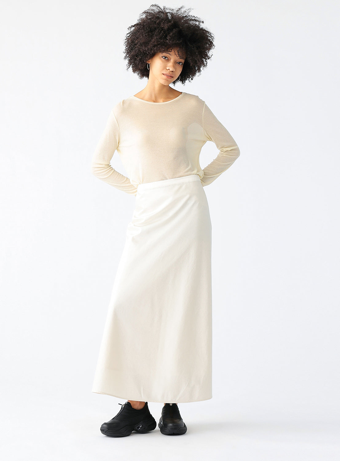 Demi-Luxe BEAMS Long Sleeve Sheer T-Shirt