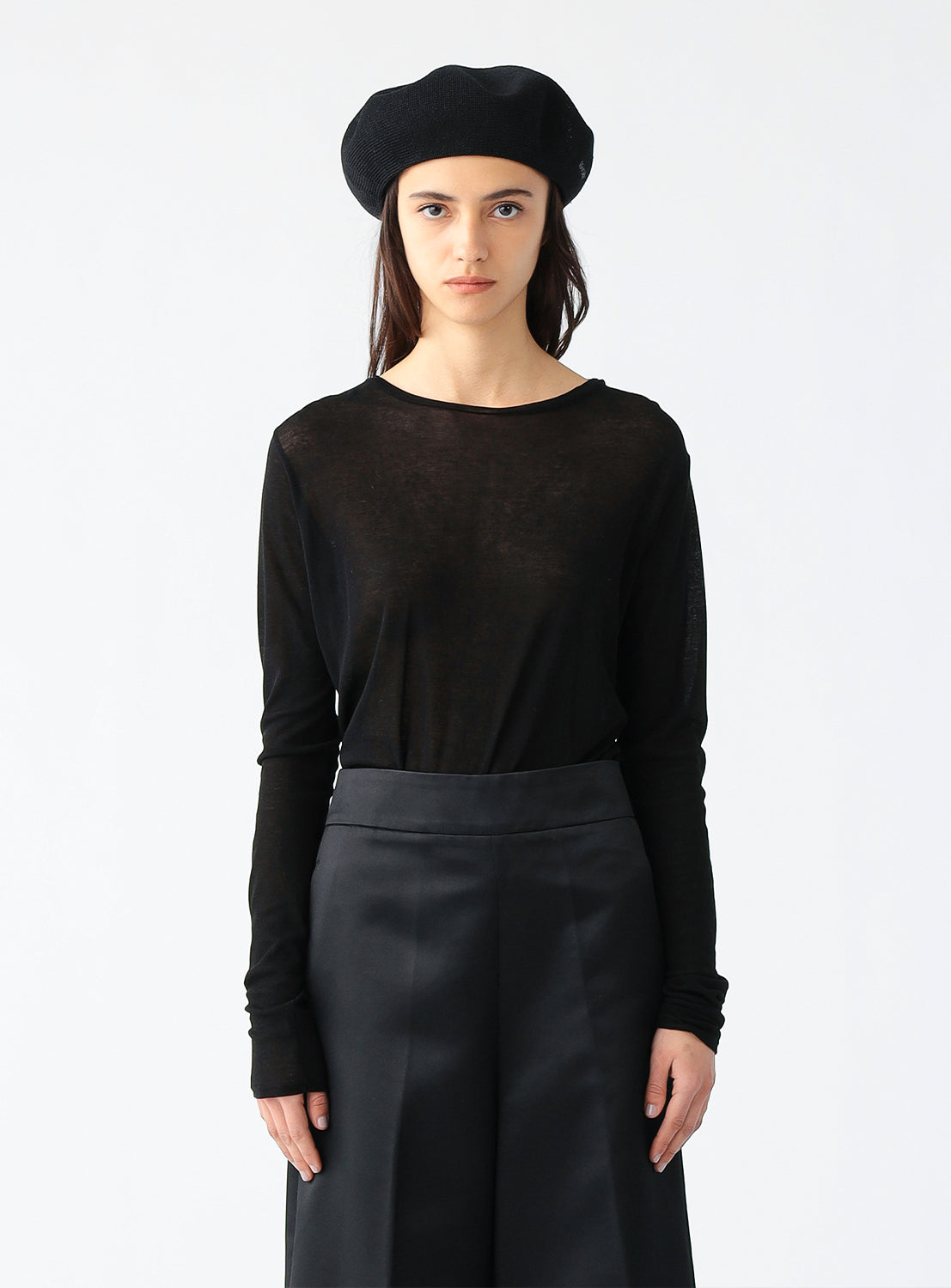 Demi-Luxe BEAMS Long Sleeve Sheer T-Shirt