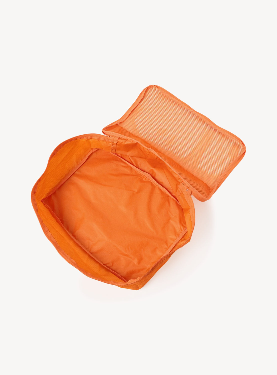 Orange mittens on a white background