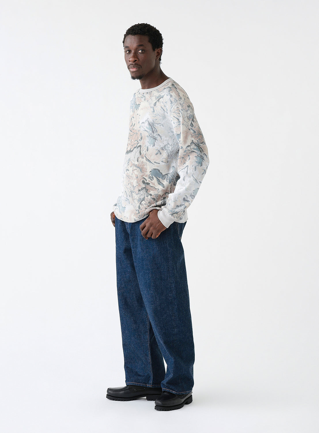 Printed Thermal Crewneck T-Shirt