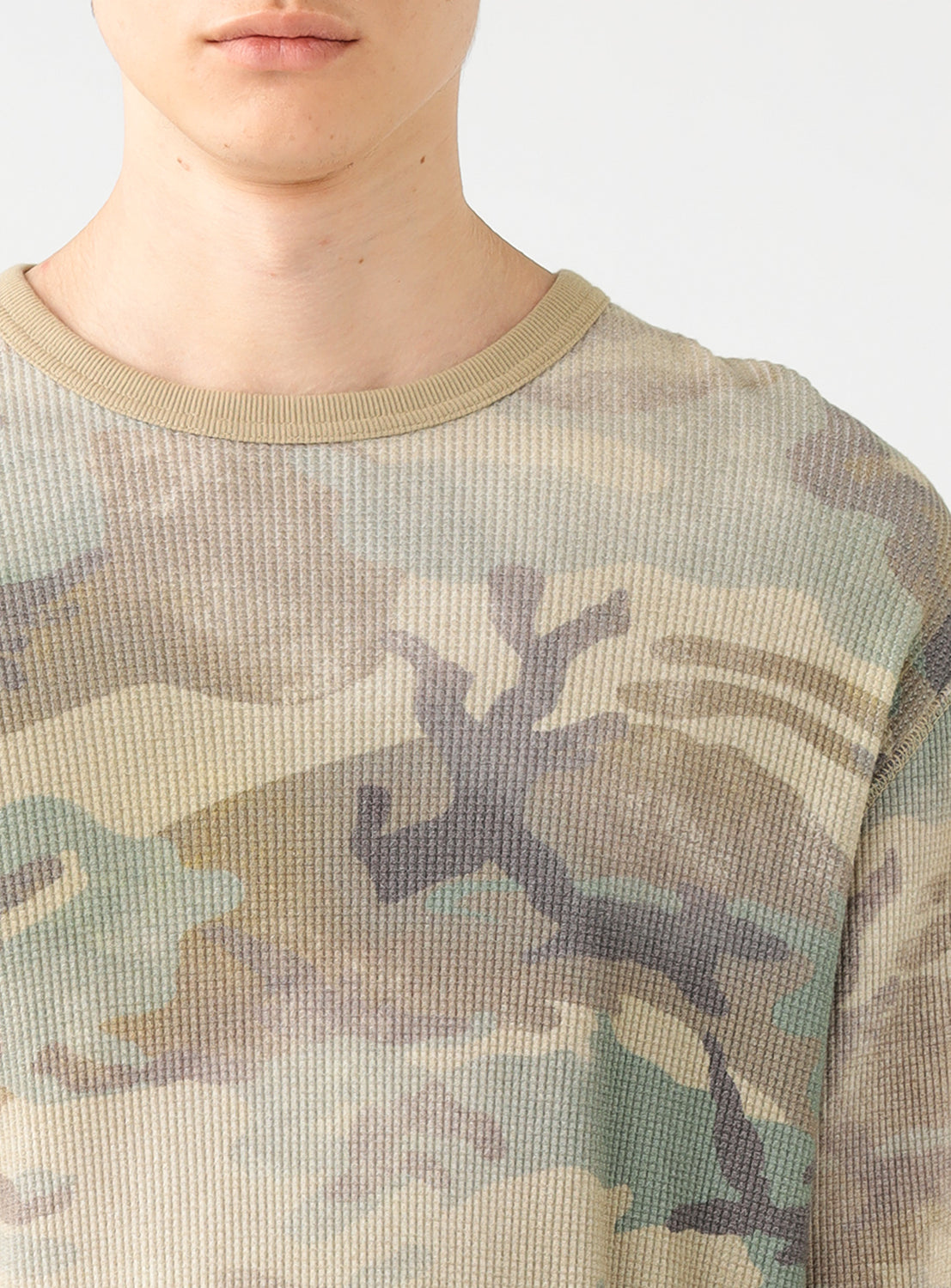Printed Thermal Crewneck T-Shirt