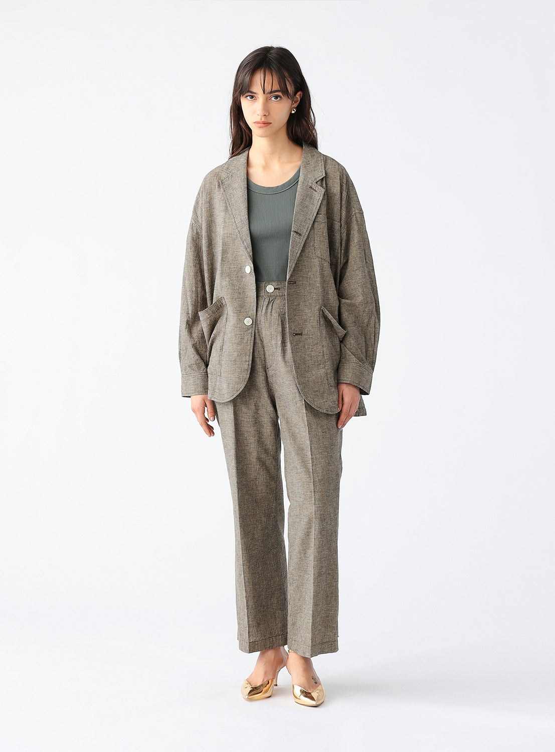 Stripe and Check Slacks