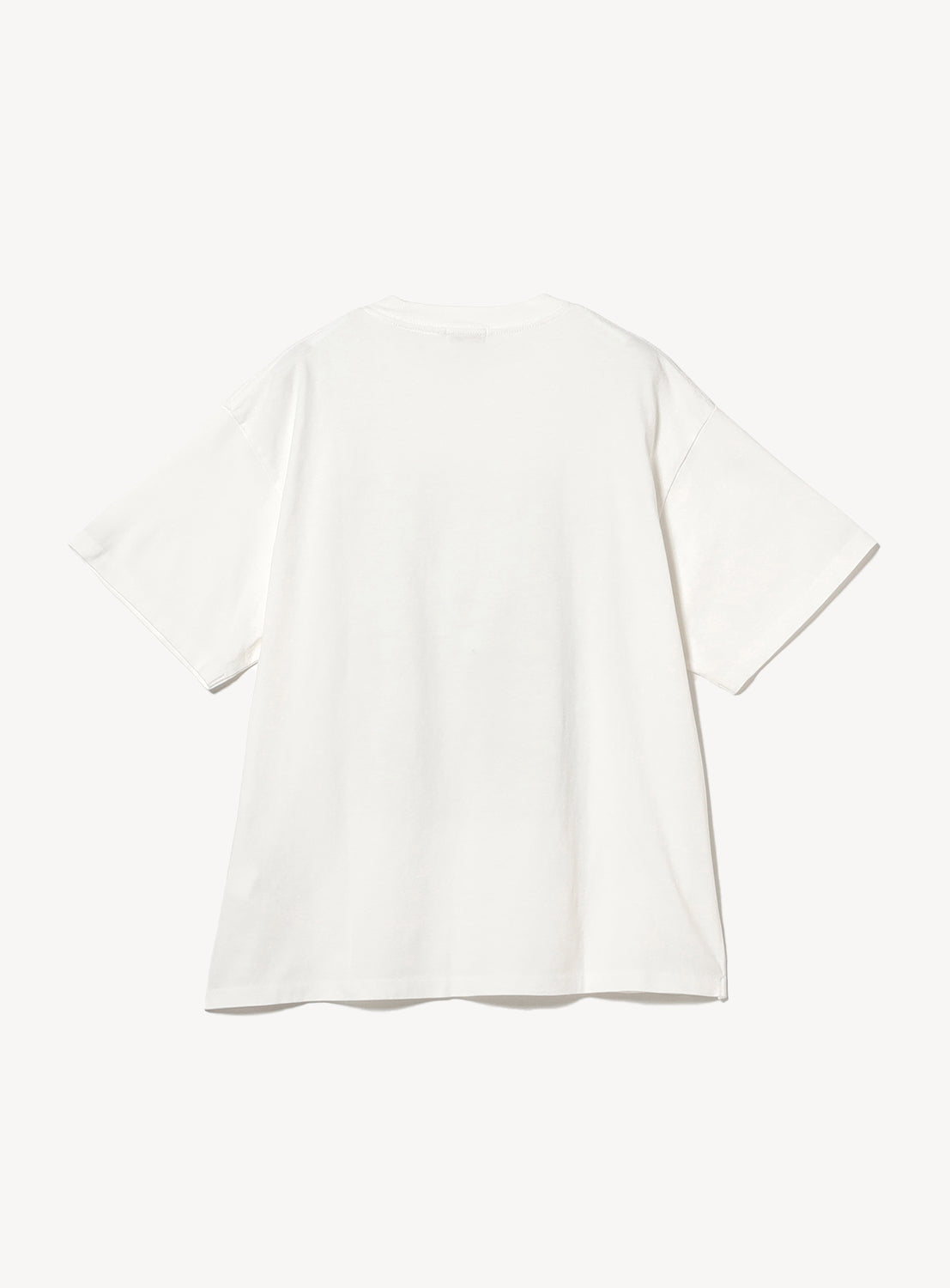 Plain back of a white t-shirt.