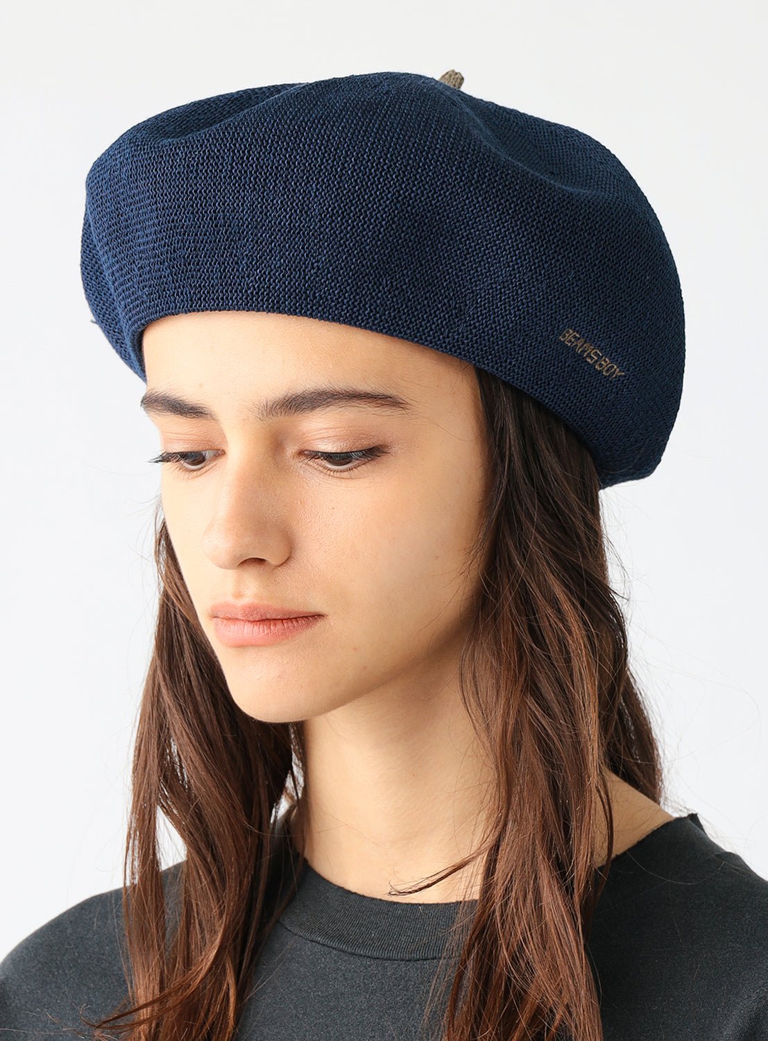 ビームスボーイ ロゴ刺繍ベレー帽