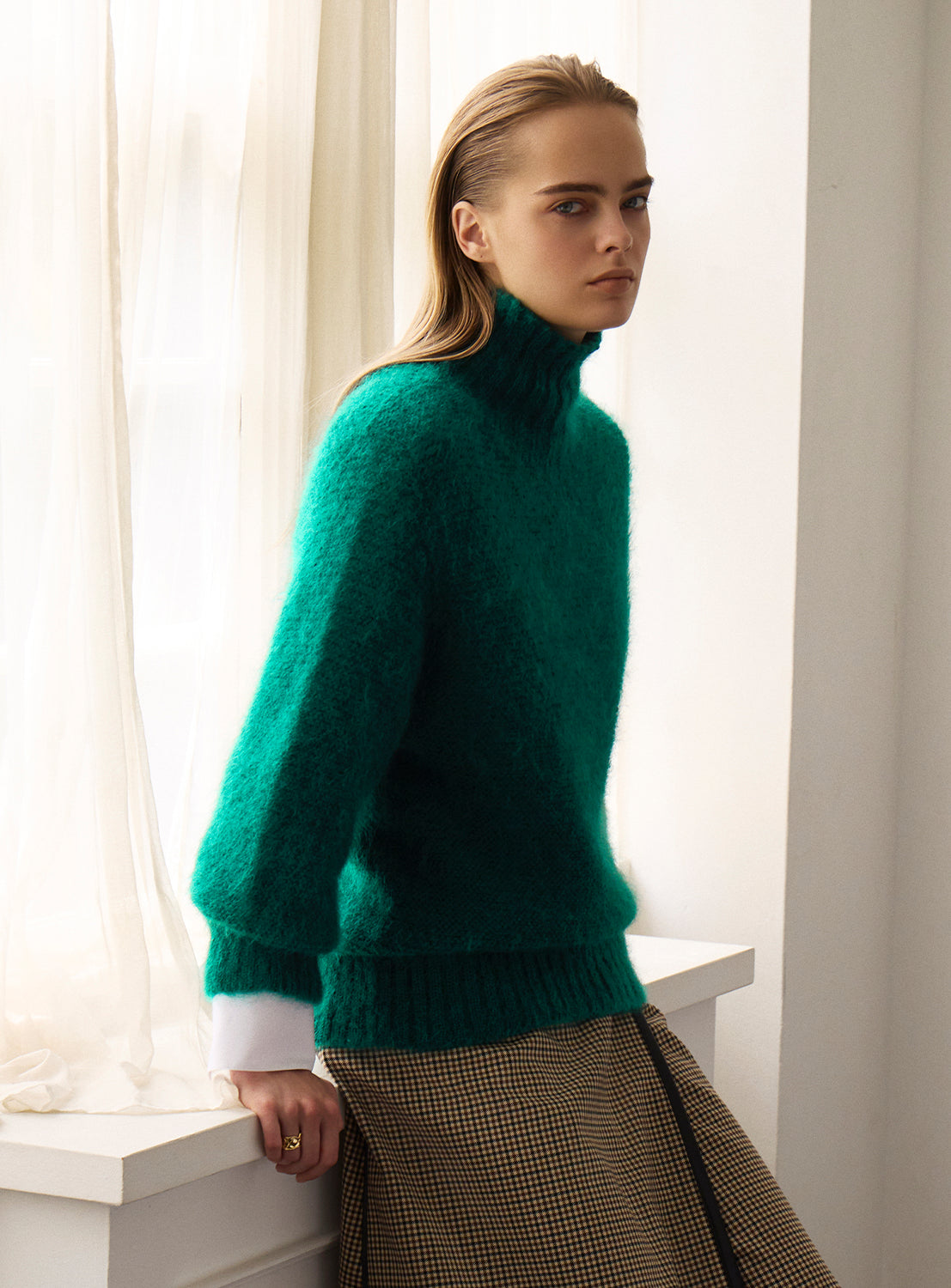 Color Garter Turtleneck