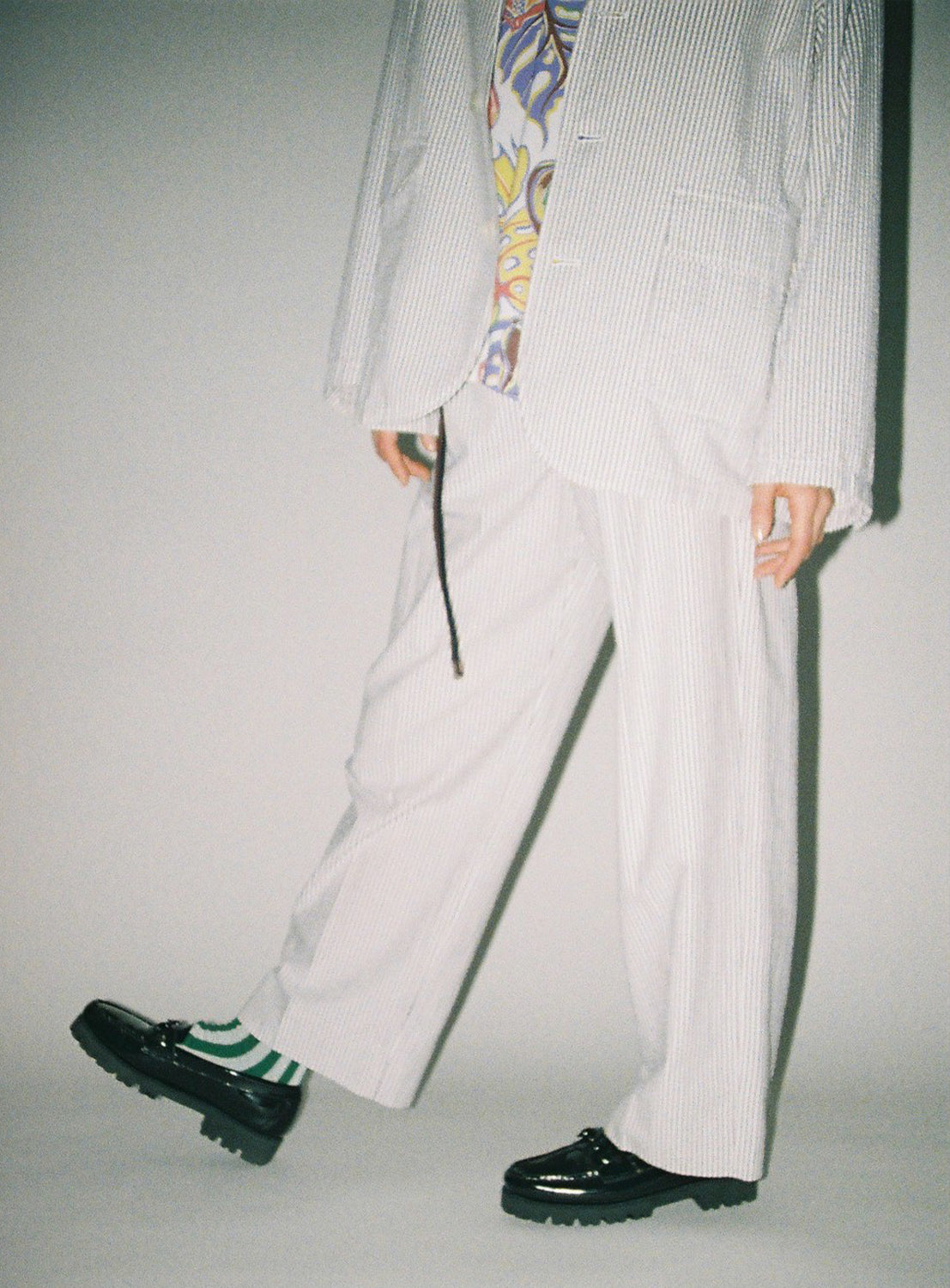 Relaxed Fit Seersucker Slacks