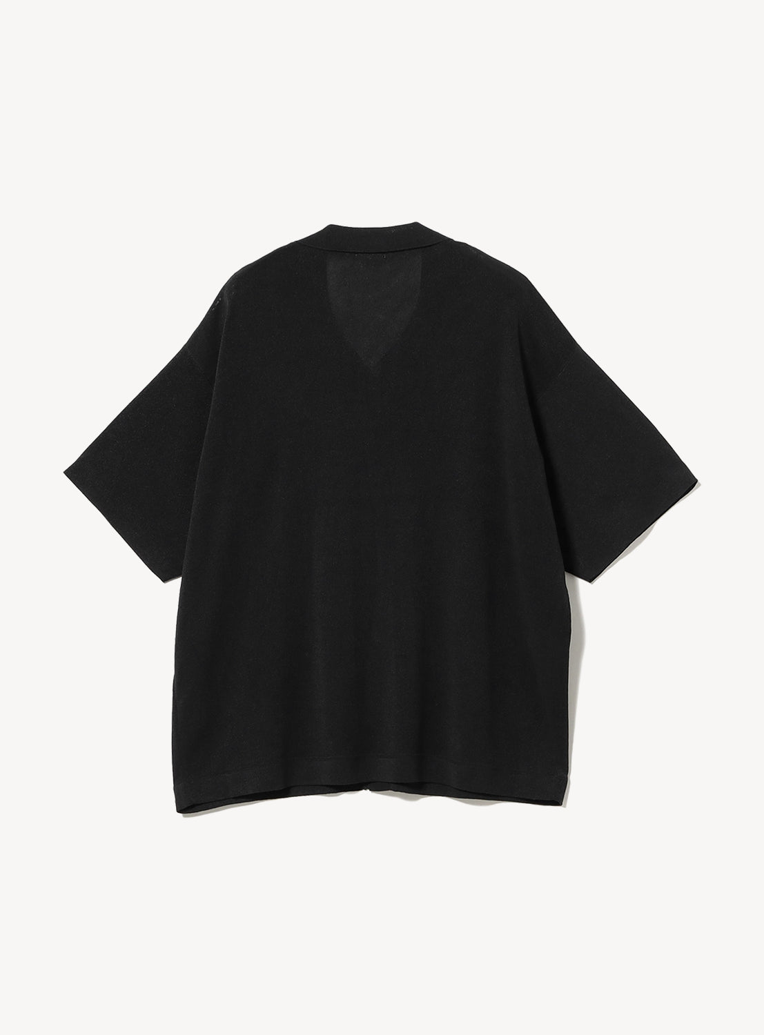 Washi Paper Open Collar Short Sleeve Shirt