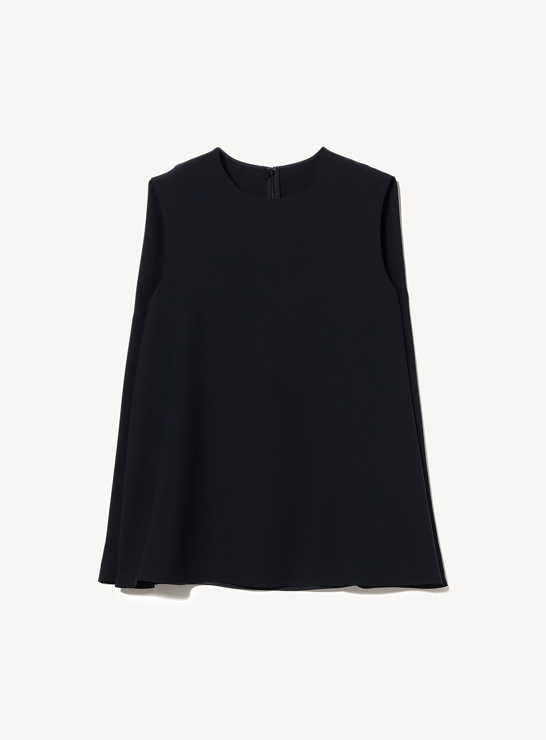 Black sleeveless top.
