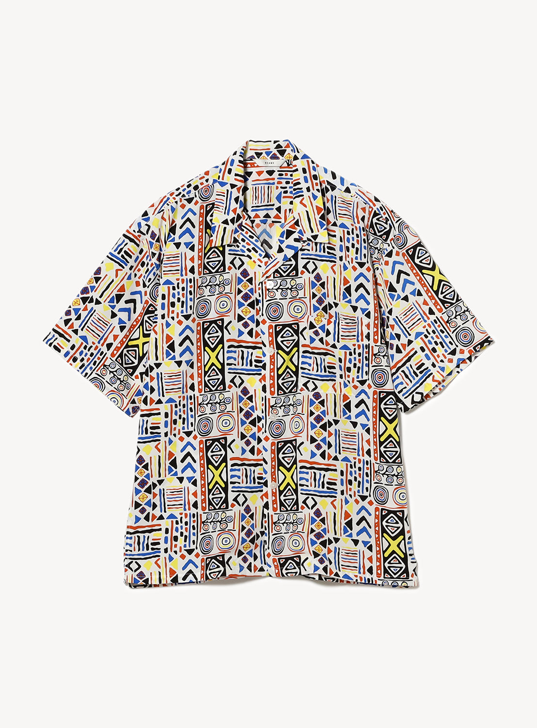 Print Open Collar Shirt Print Open Collar Shirt