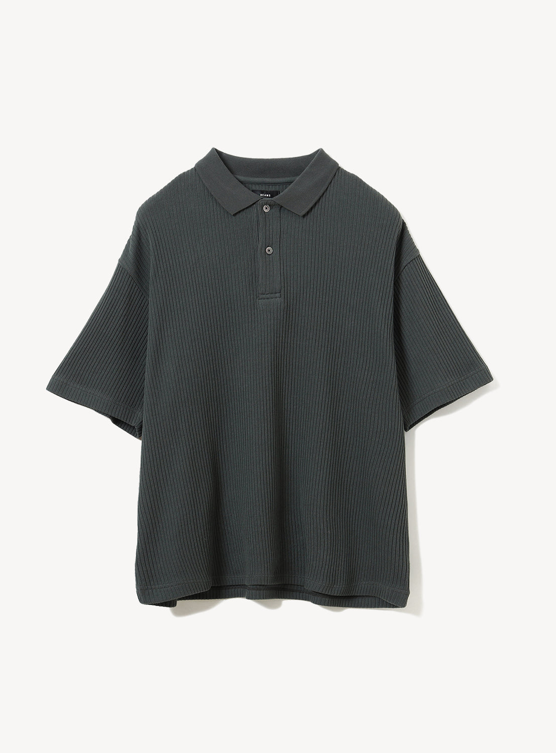 Short Ribbed Polo Shirt