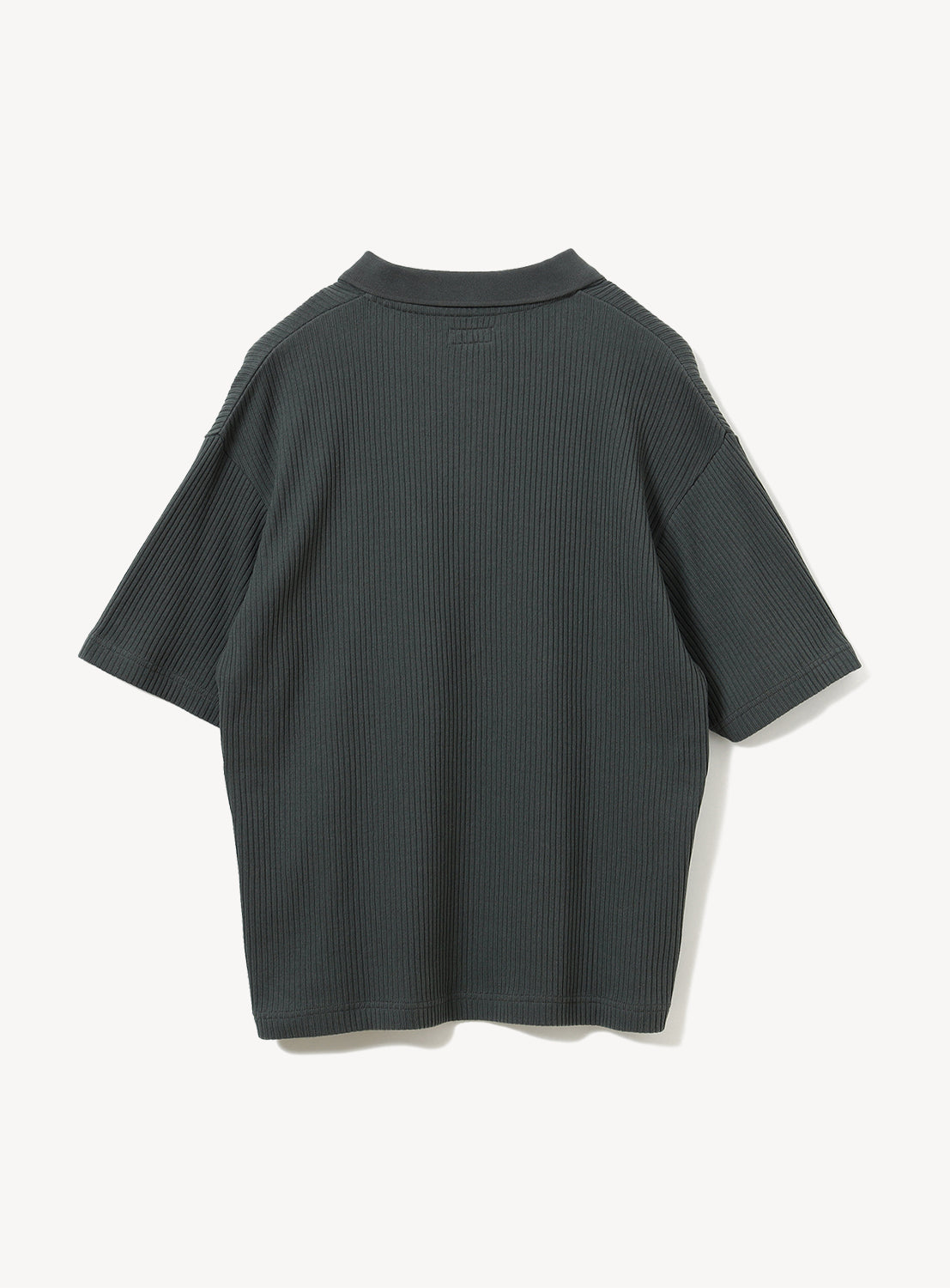 Short Ribbed Polo Shirt